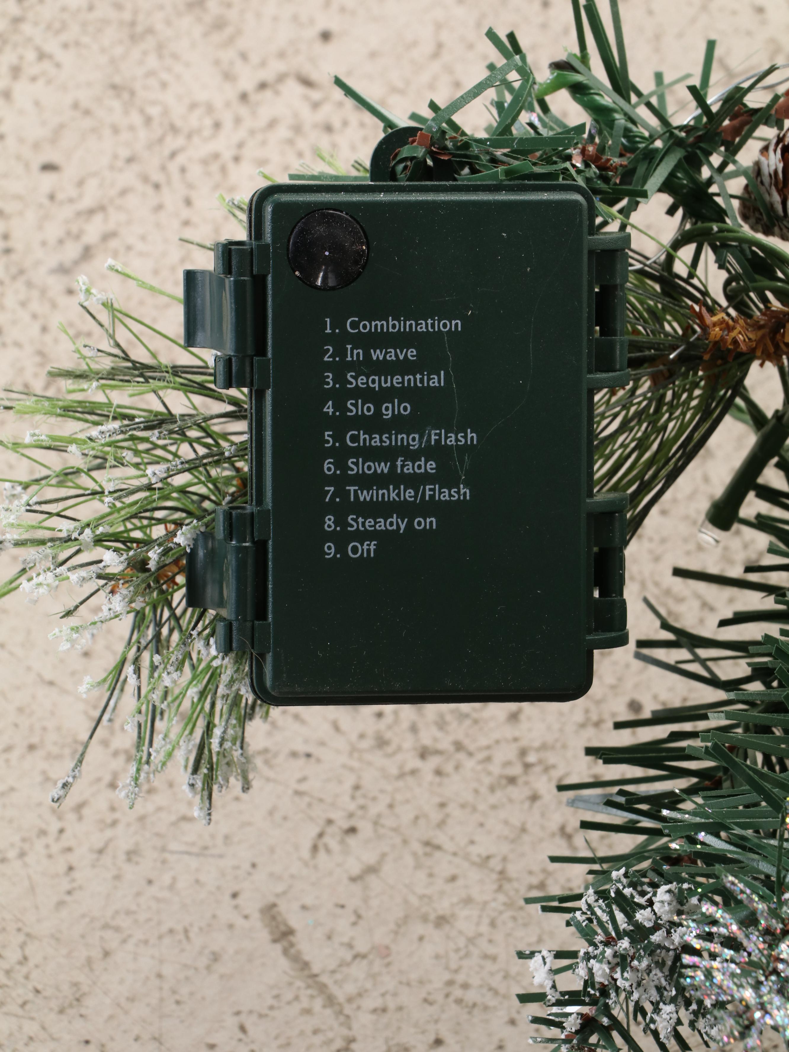 Glittering Illuminated Grapevine Reindeer Figures With Faux Evergreen Garland