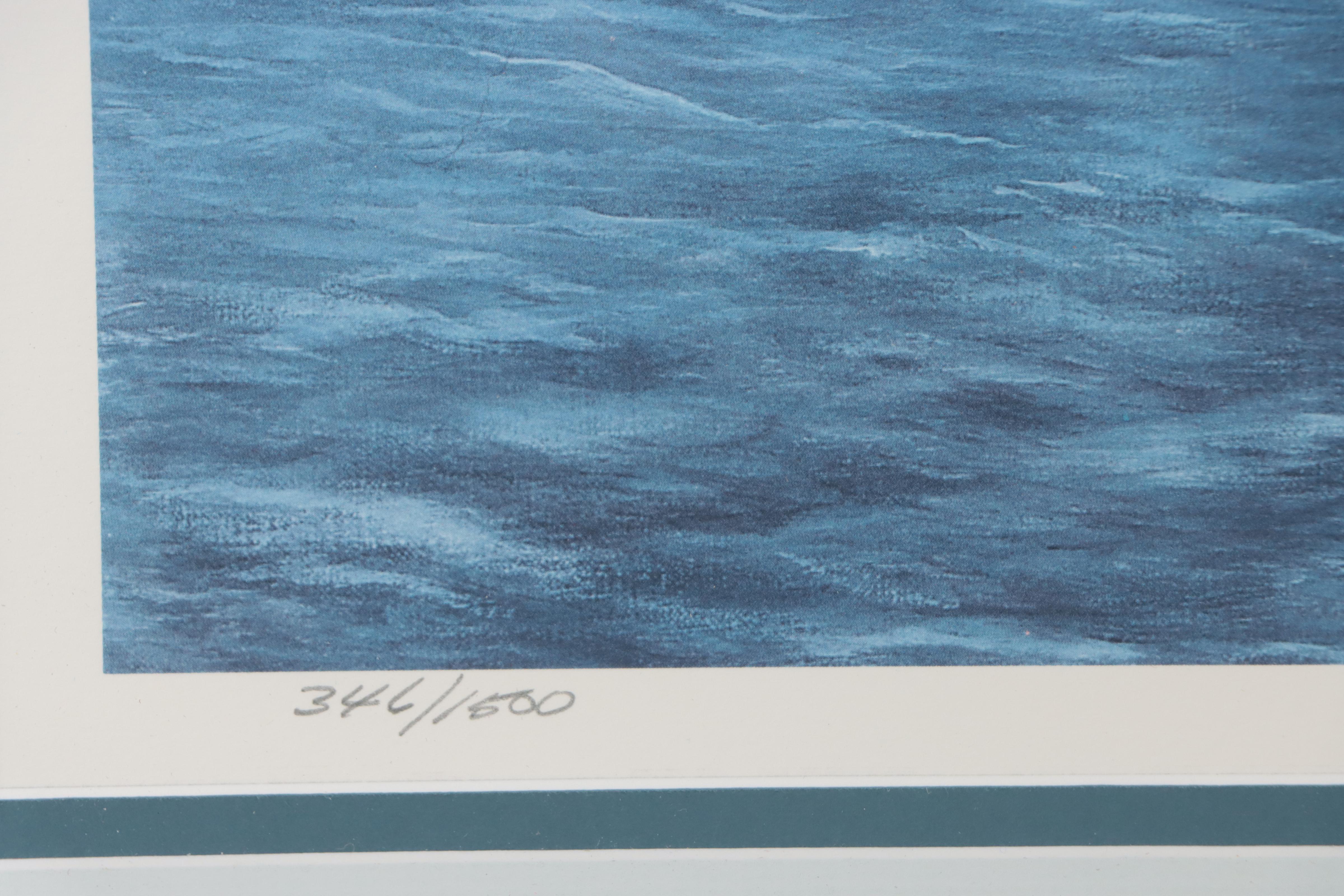 Dale Benedict Offset Lithograph "The Delta Queen vs. The Belle of Louisville"