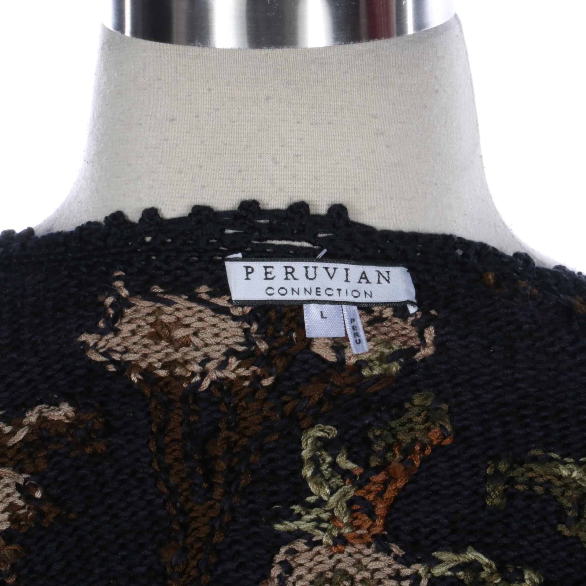 Peruvian Connection Button-Front Knit Cardigans in Pima Cotton