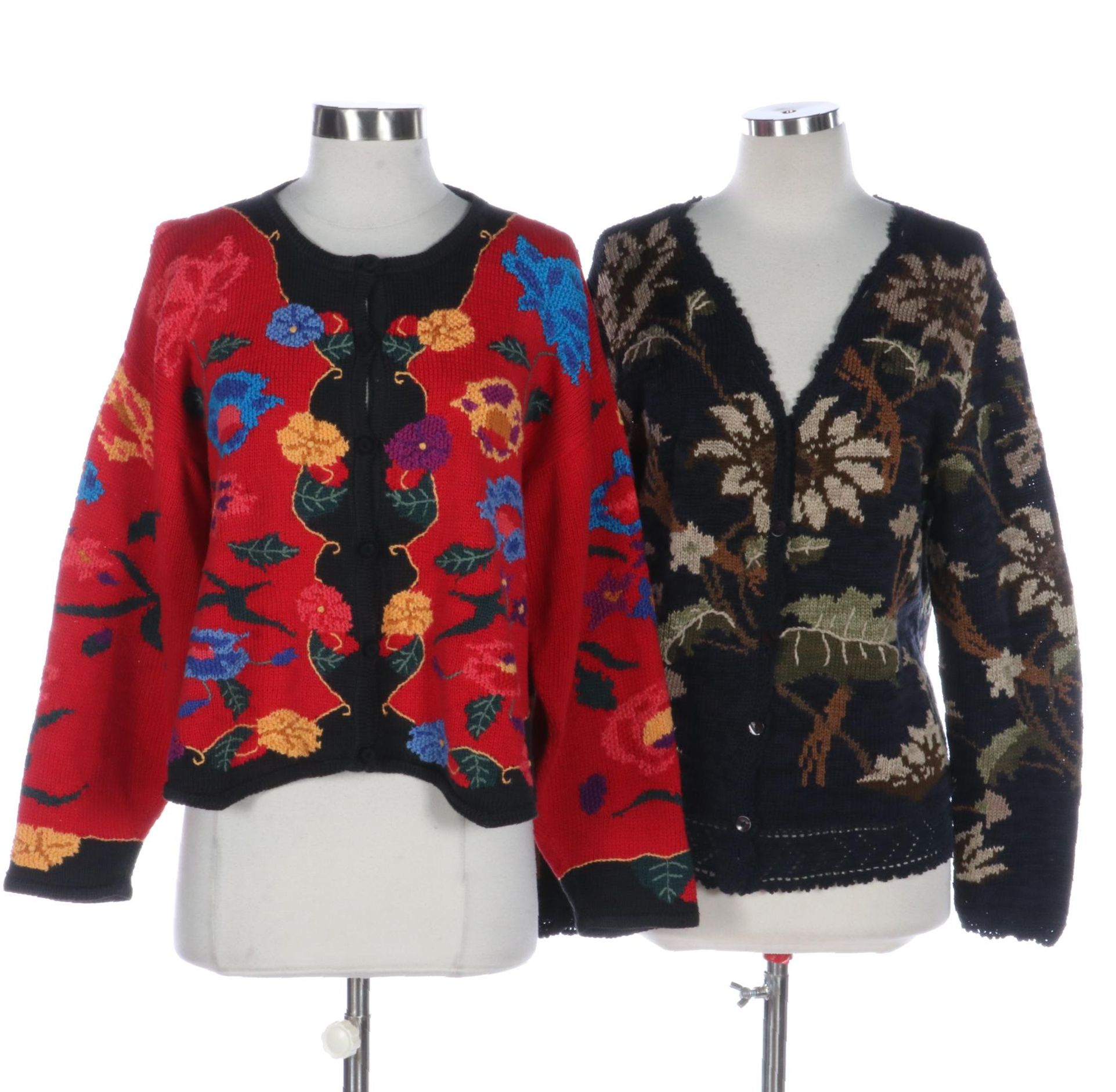 Peruvian Connection Button-Front Knit Cardigans in Pima Cotton