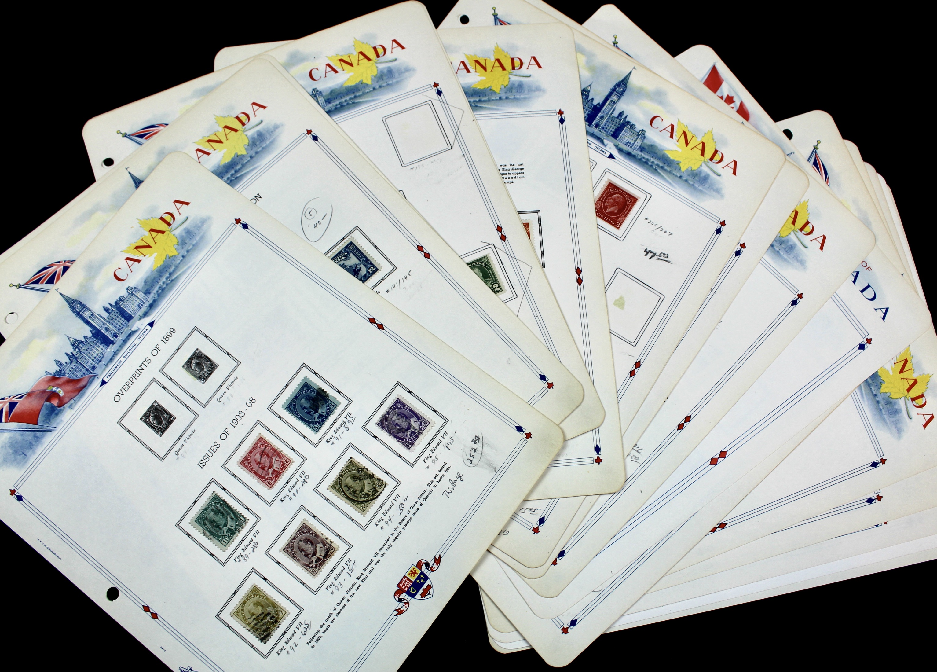 Mint and Used Canada Postage Stamp Collection