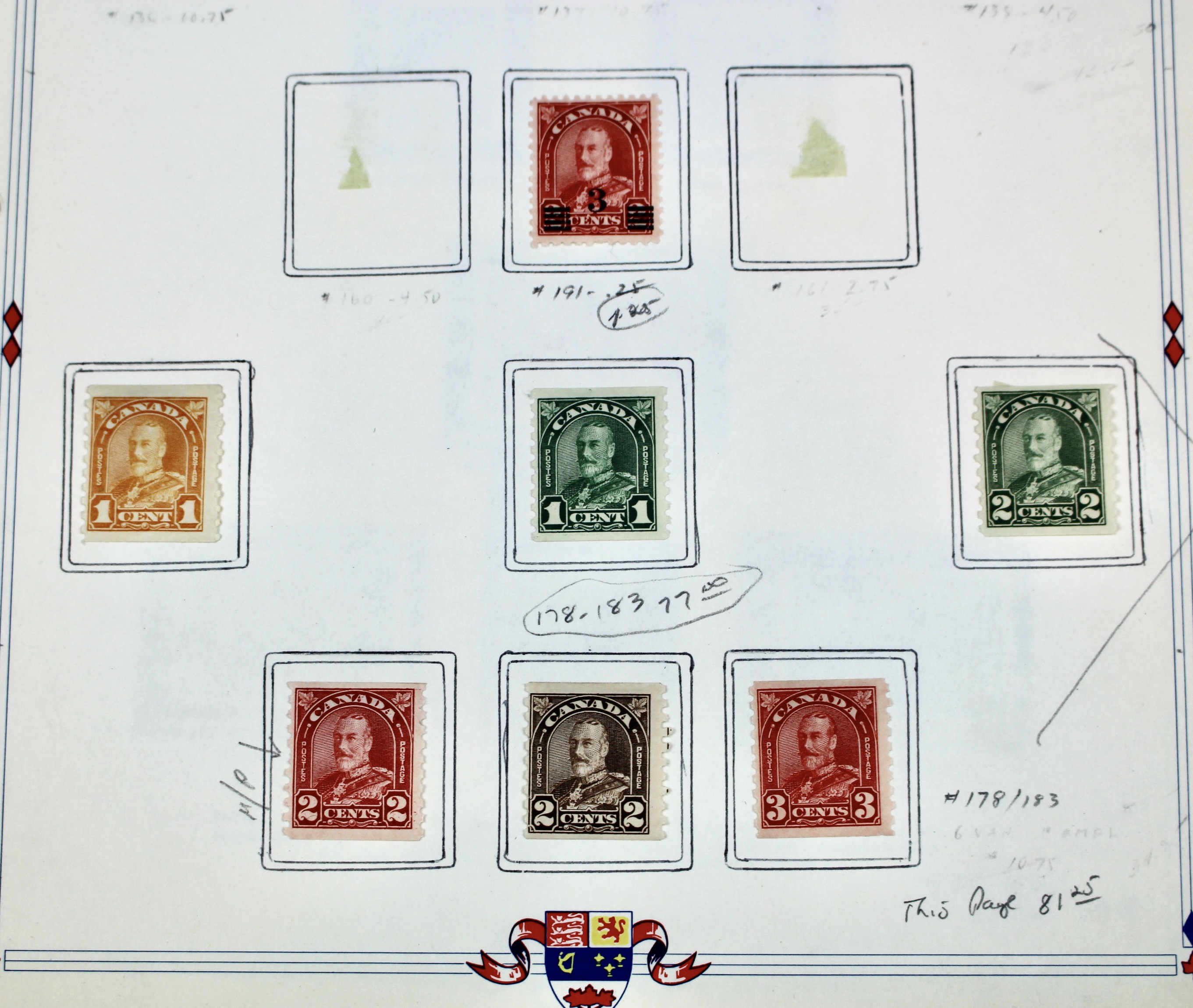 Mint and Used Canada Postage Stamp Collection