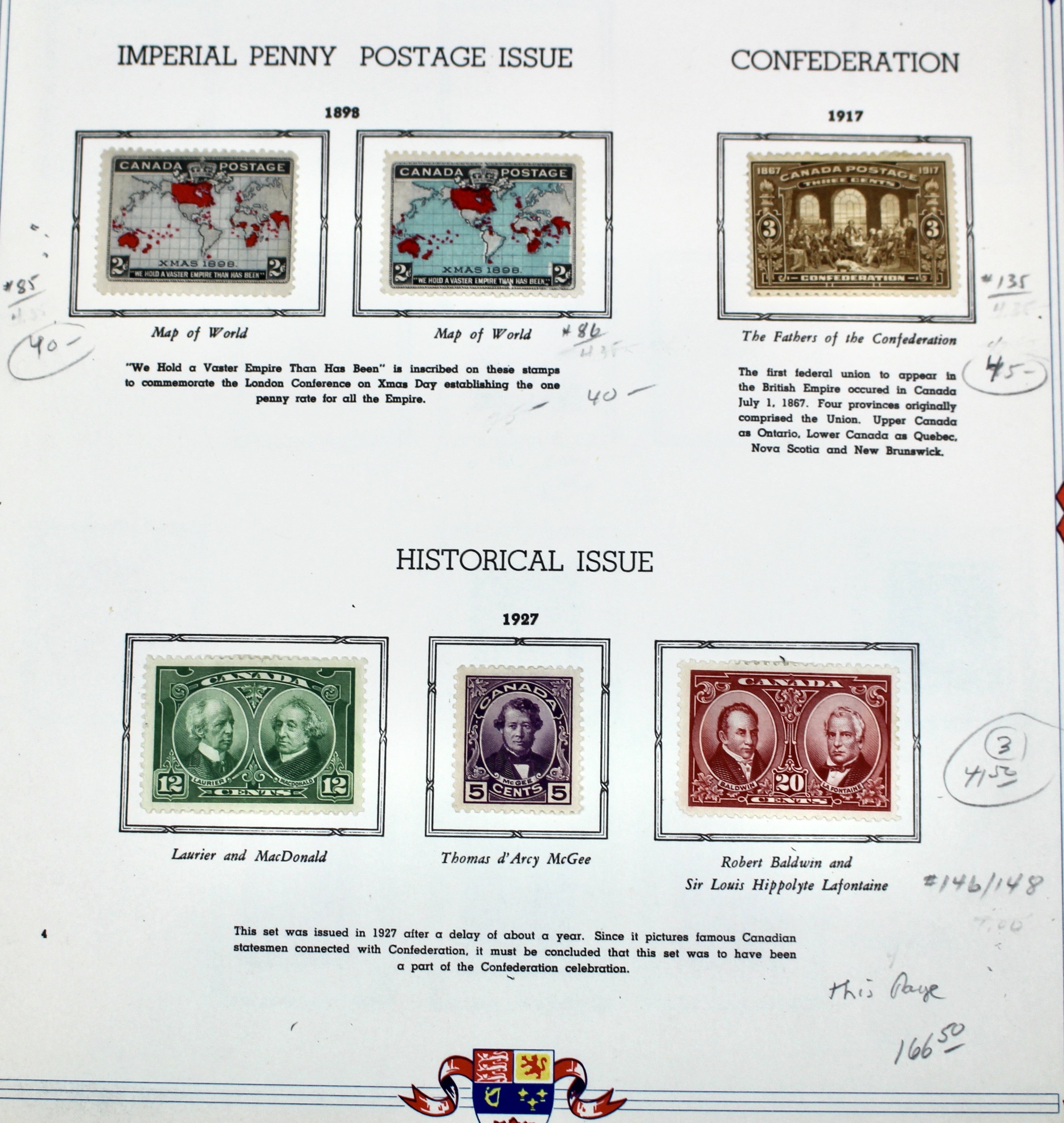 Mint and Used Canada Postage Stamp Collection
