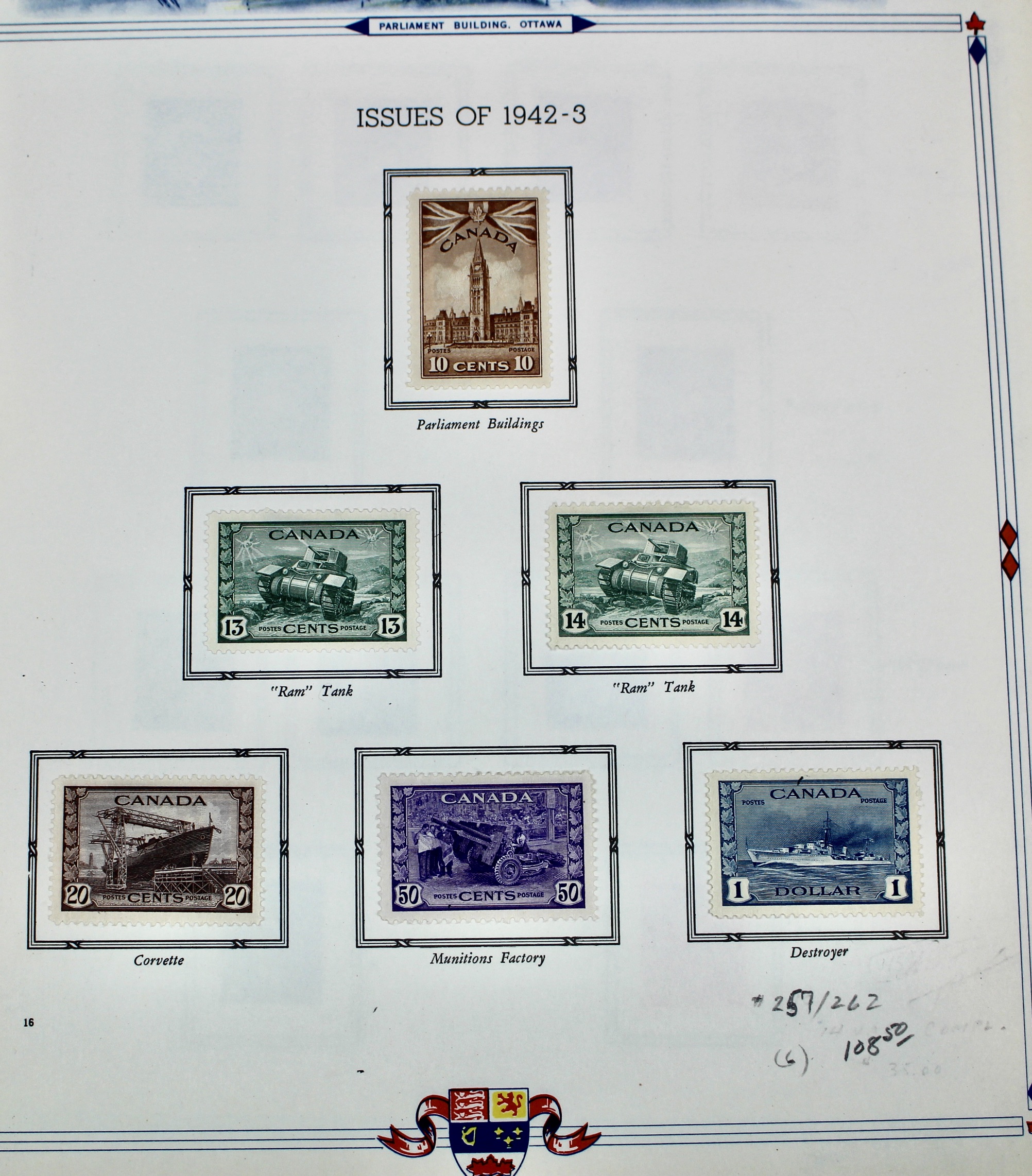 Mint and Used Canada Postage Stamp Collection