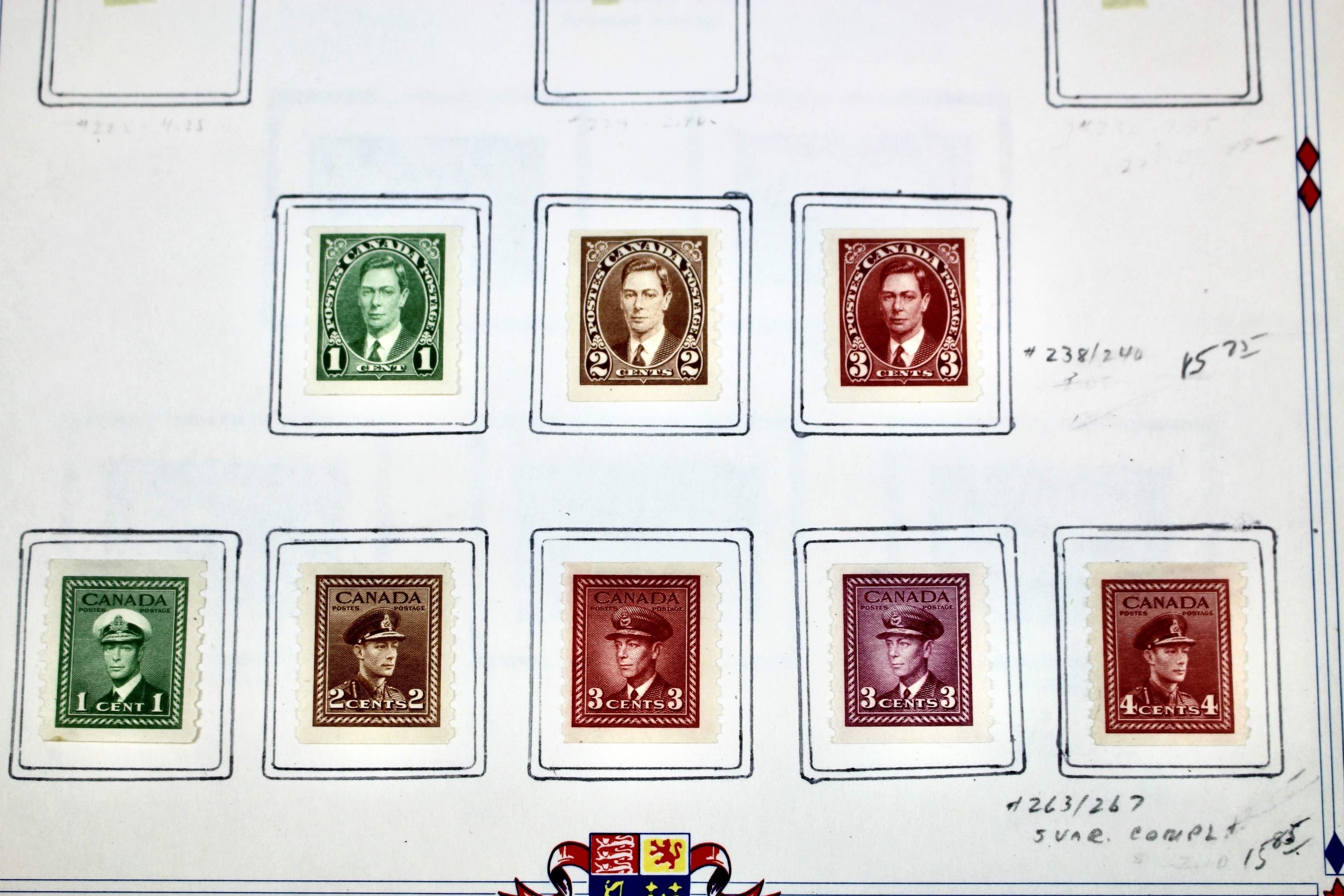 Mint and Used Canada Postage Stamp Collection