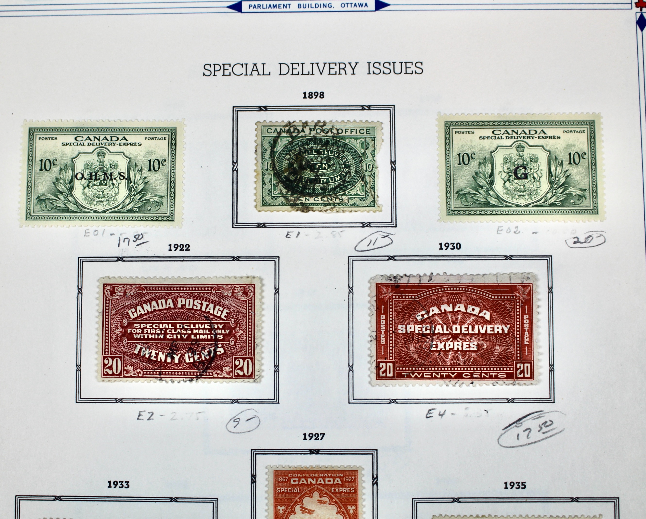 Mint and Used Canada Postage Stamp Collection