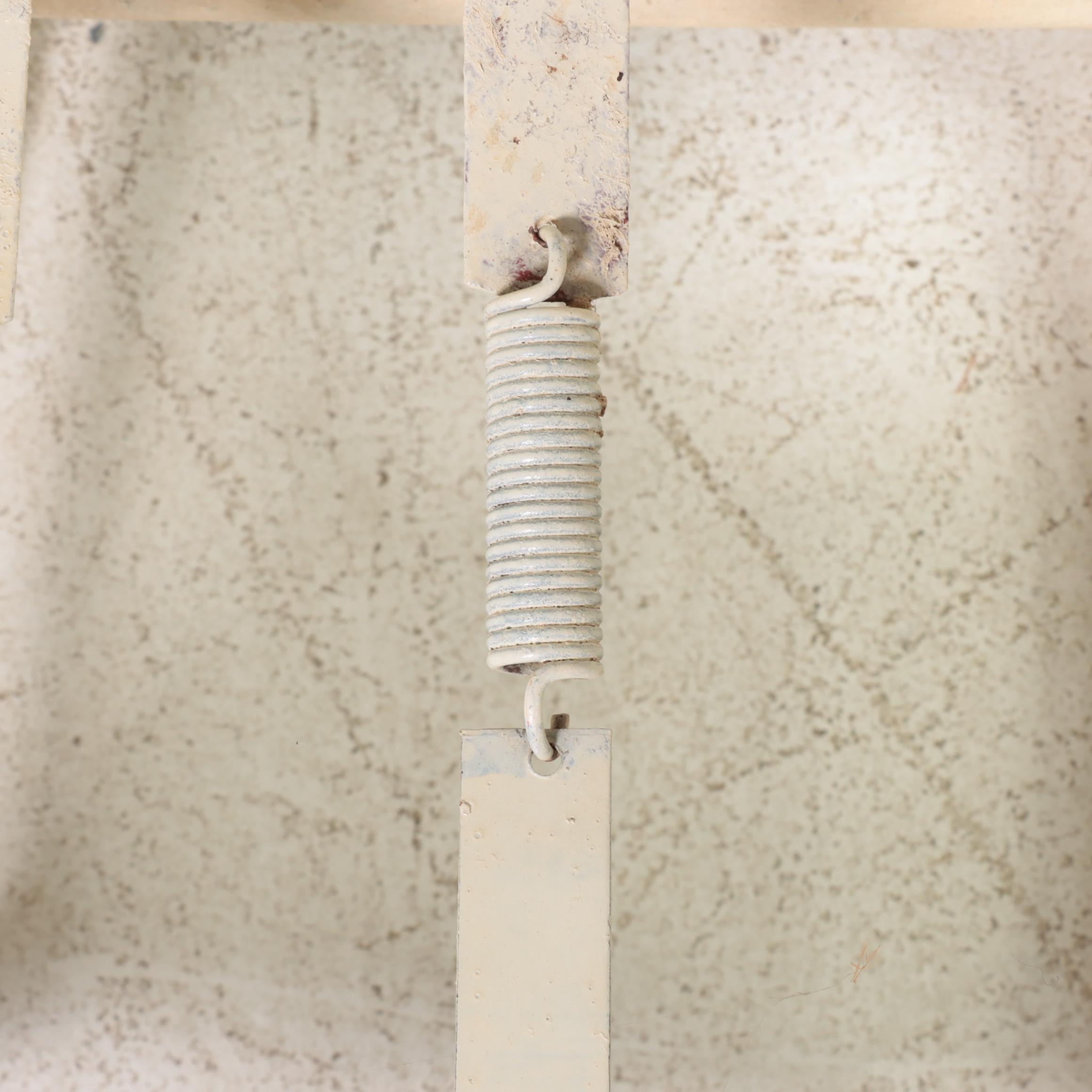 White-Painted Wicker and Hardwood Child's Rocker, Early 20th Century