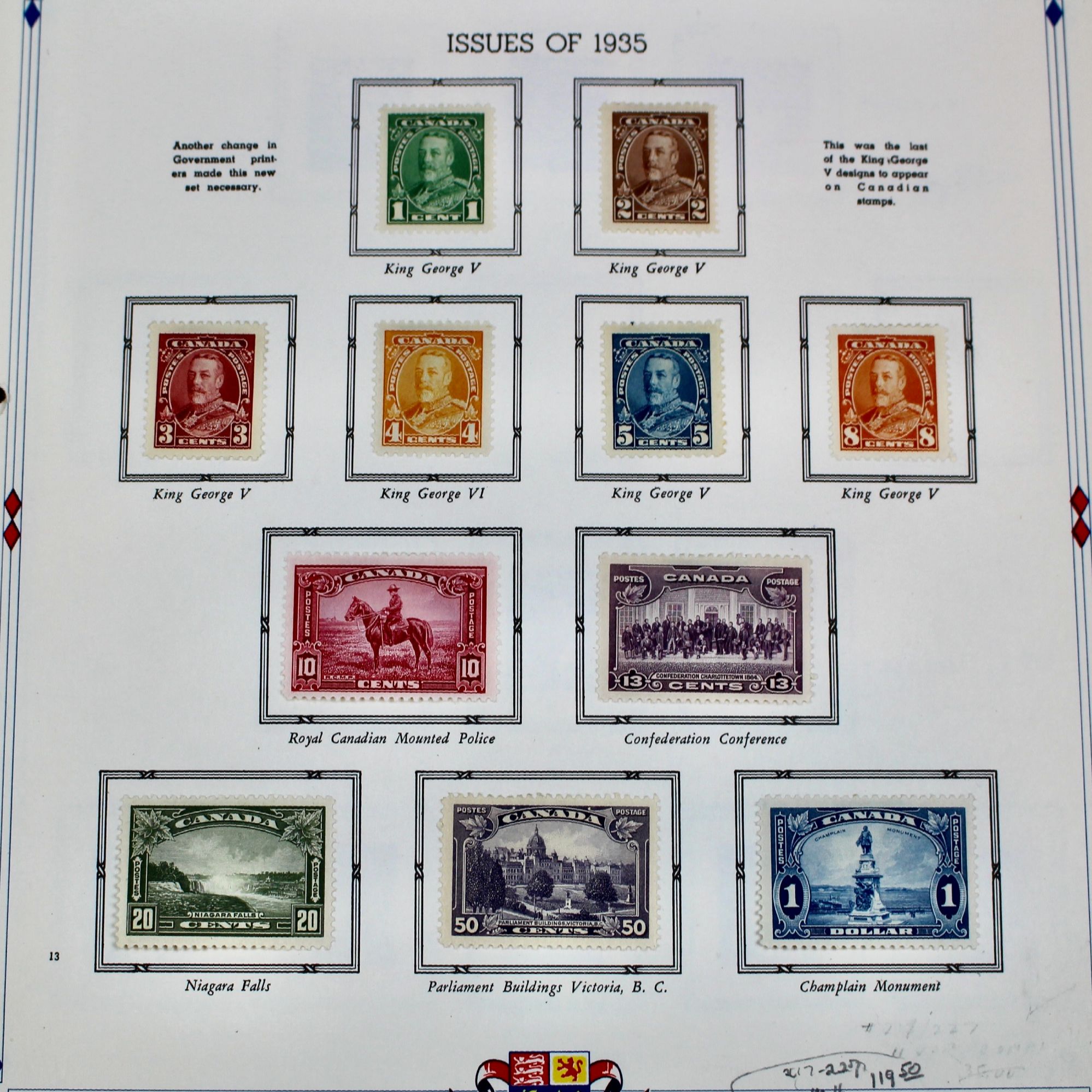 Mint and Used Canada Postage Stamp Collection