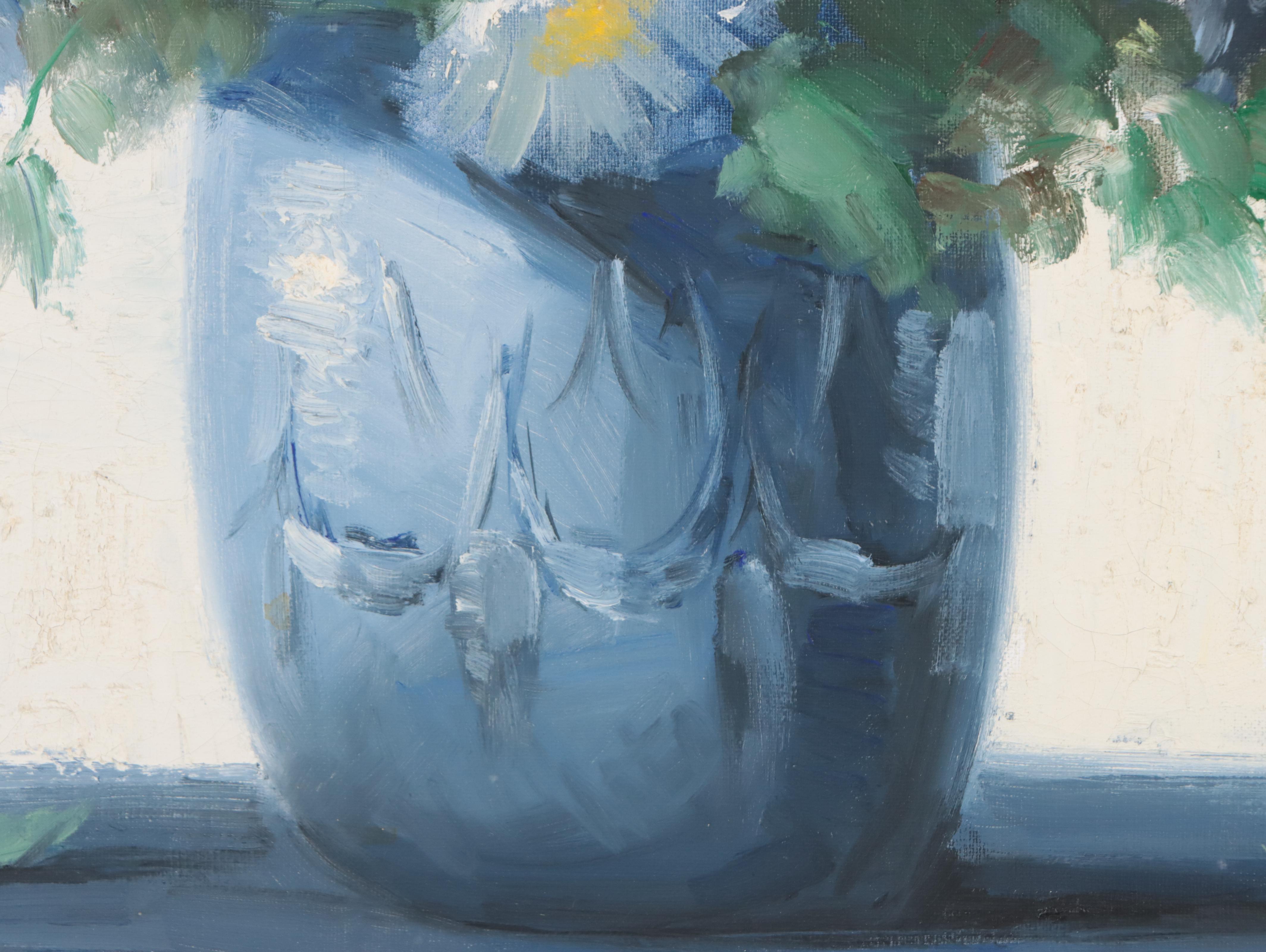 L. Cuevas Floral Still Life Oil Painting