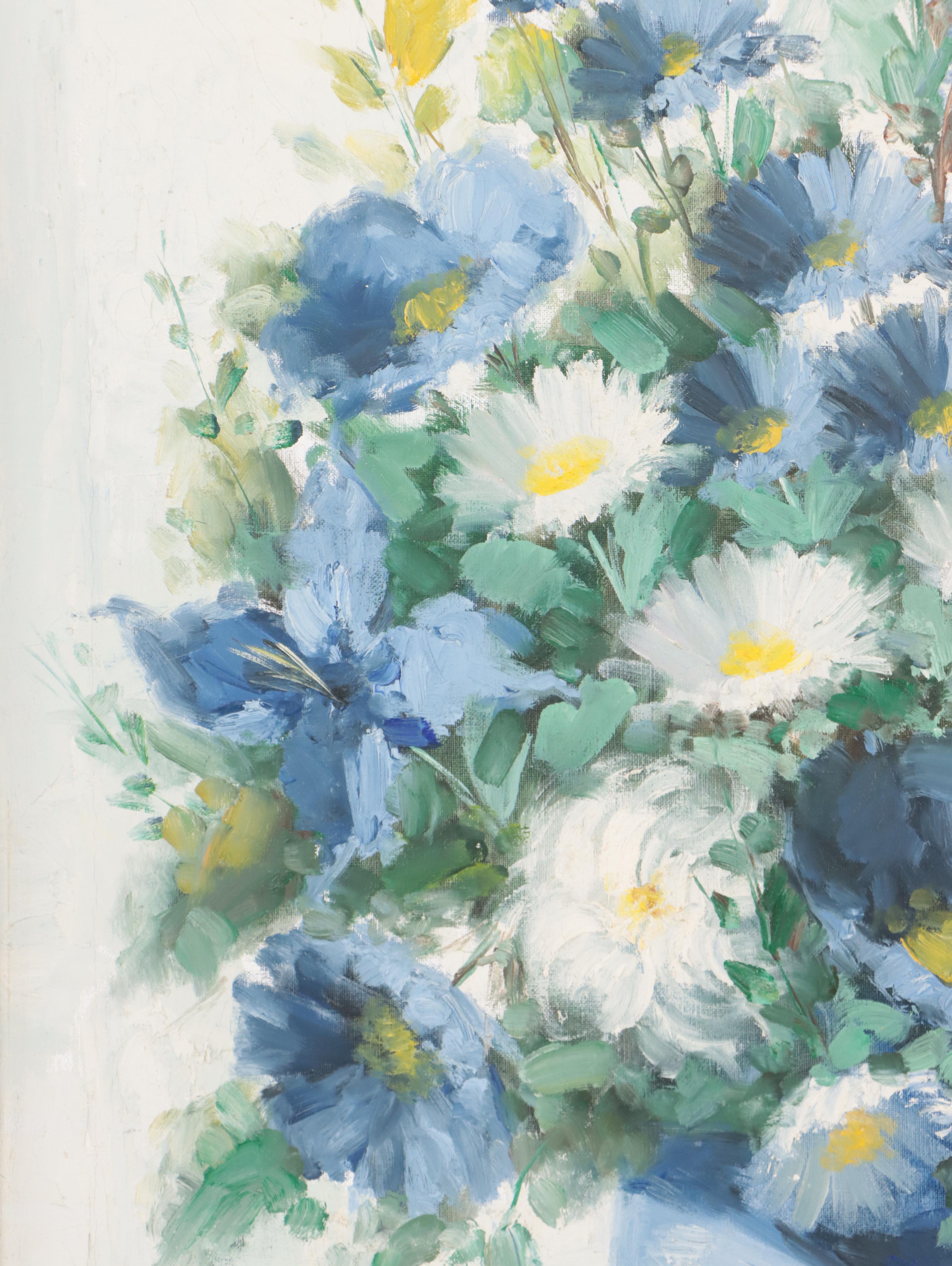 L. Cuevas Floral Still Life Oil Painting