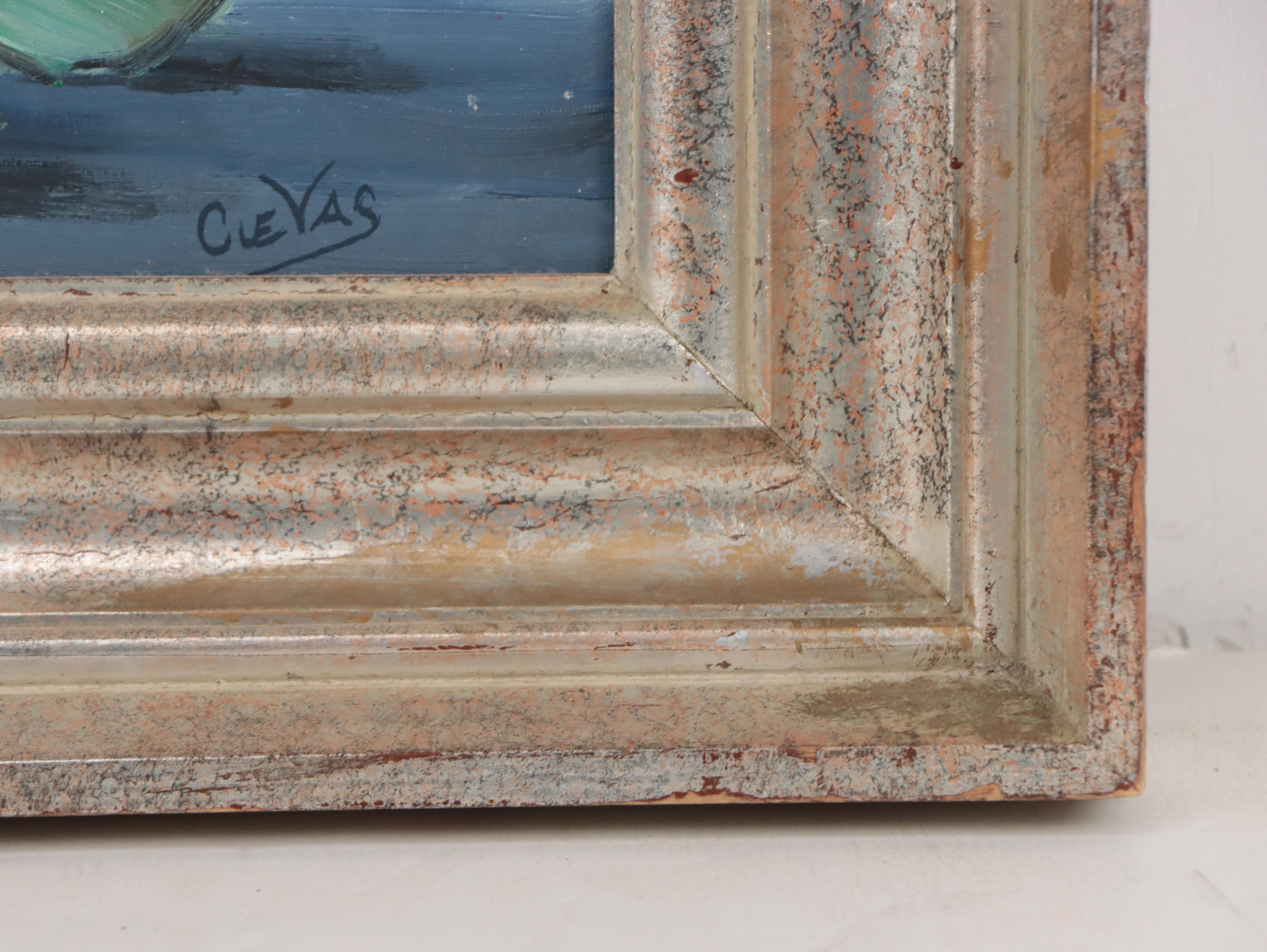 L. Cuevas Floral Still Life Oil Painting