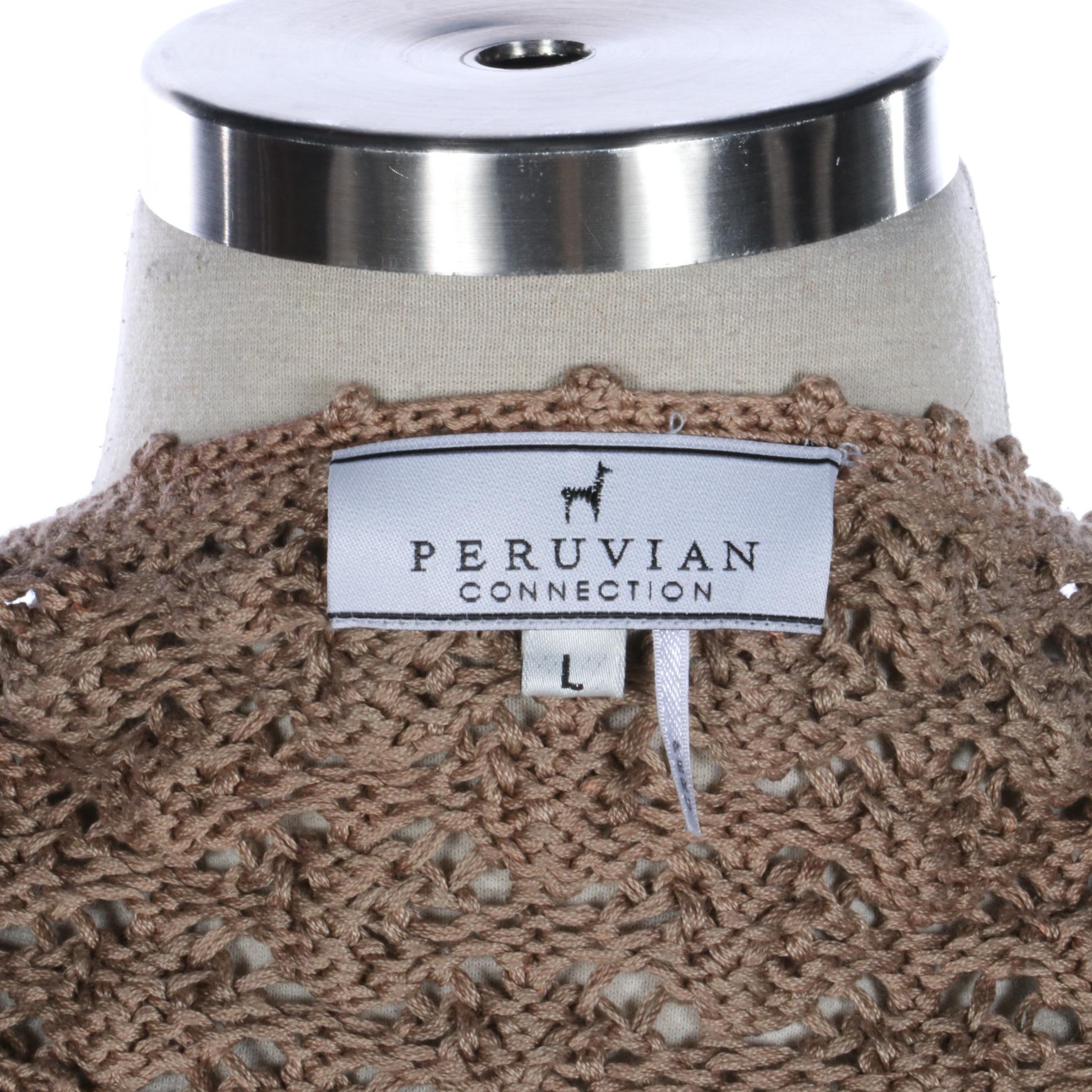Peruvian Connection Intarsia Knit Cardigan and Texture Knit Cardigan