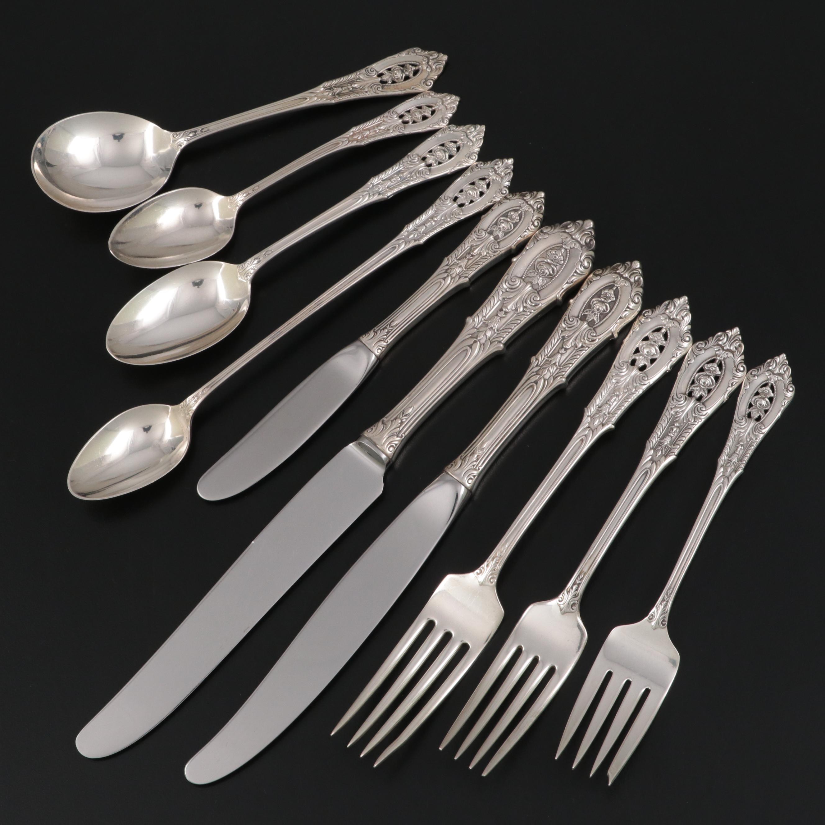 Wallace "Rose Point" Sterling Silver Flatware and Serving Utensils