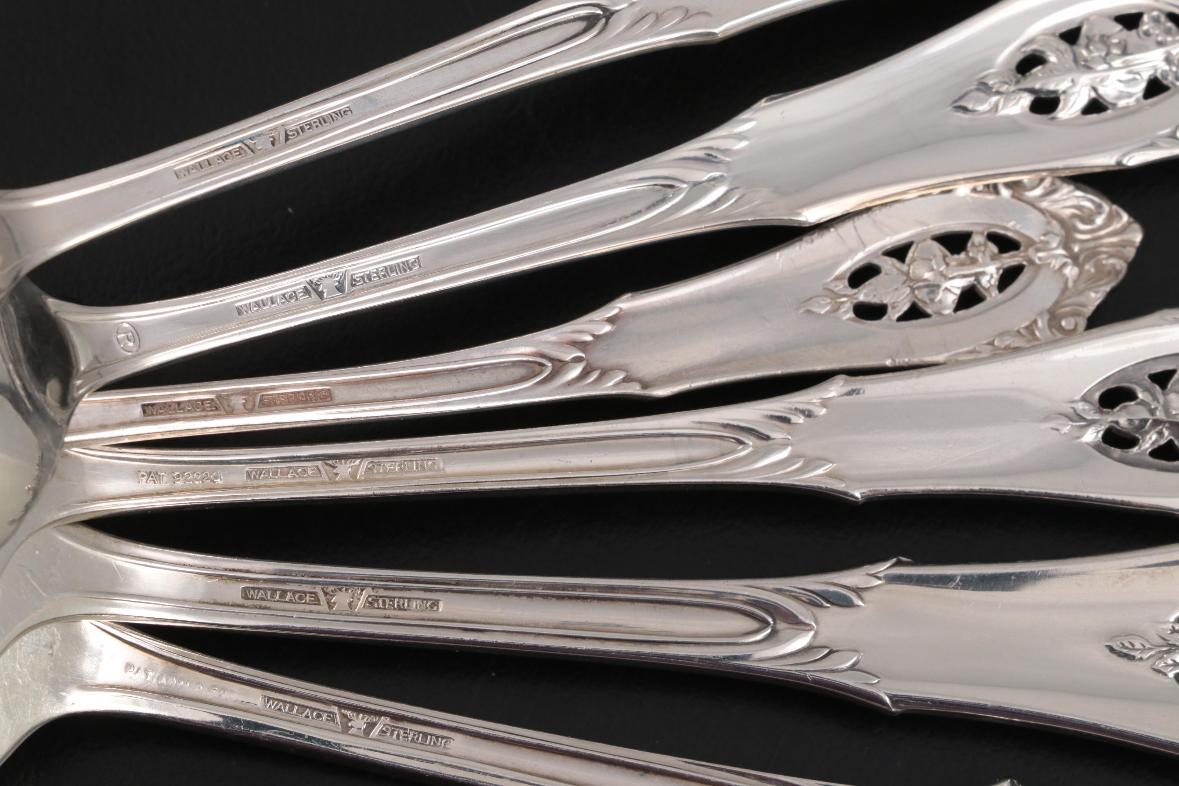 Wallace "Rose Point" Sterling Silver Flatware and Serving Utensils