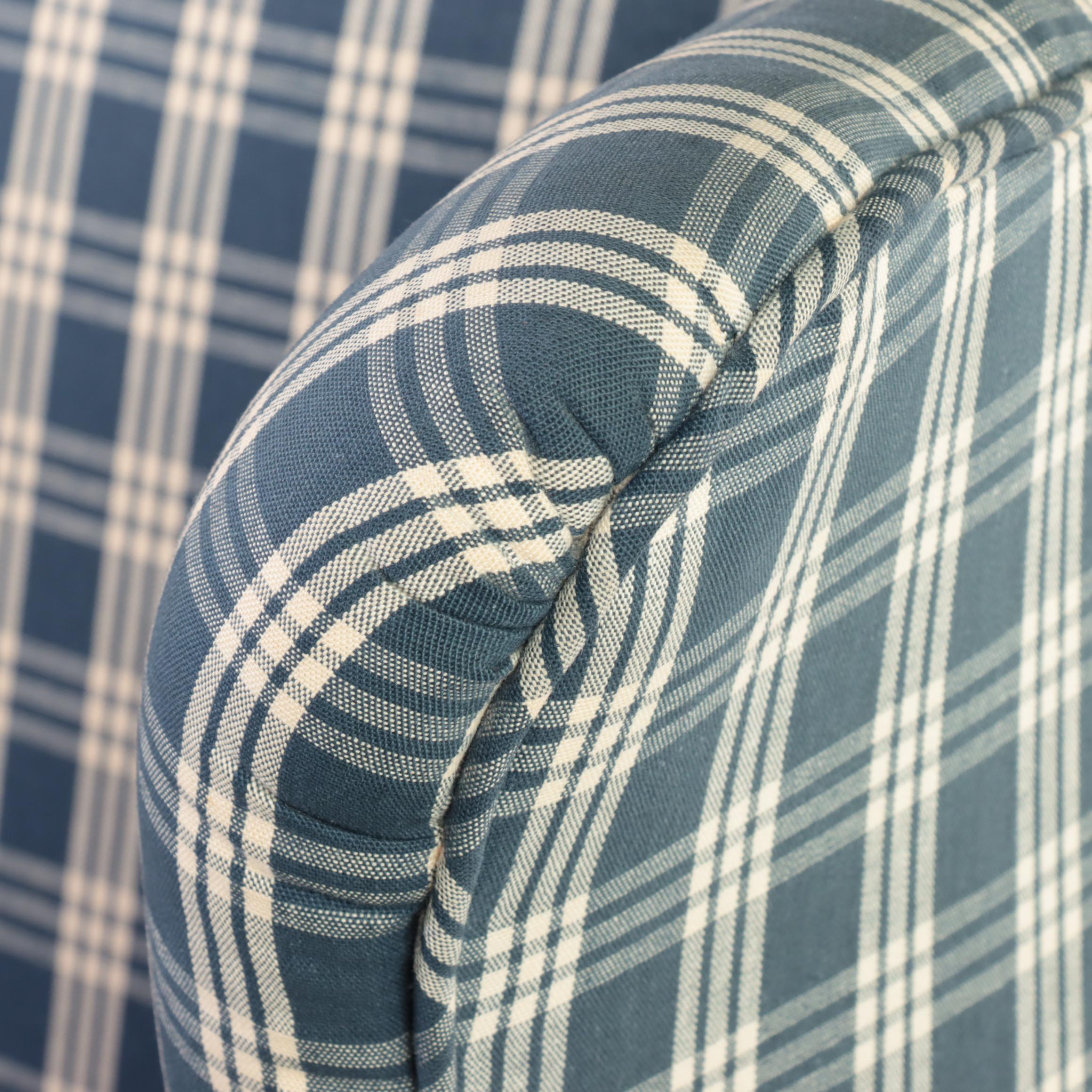 Franklin Furniture Co. Chippendale Style Custom-Upholstered Wingback Armchair