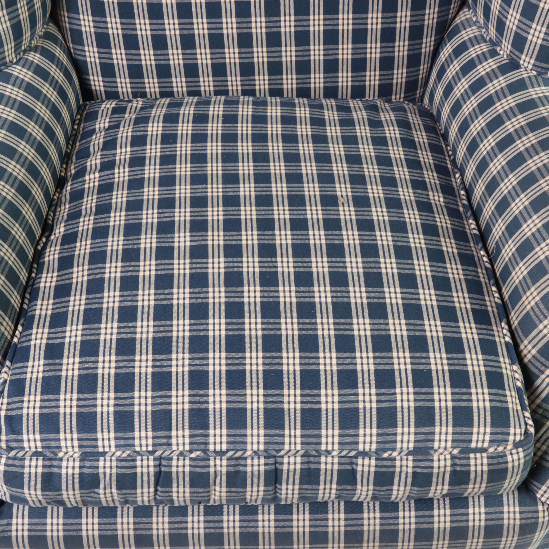 Franklin Furniture Co. Chippendale Style Custom-Upholstered Wingback Armchair