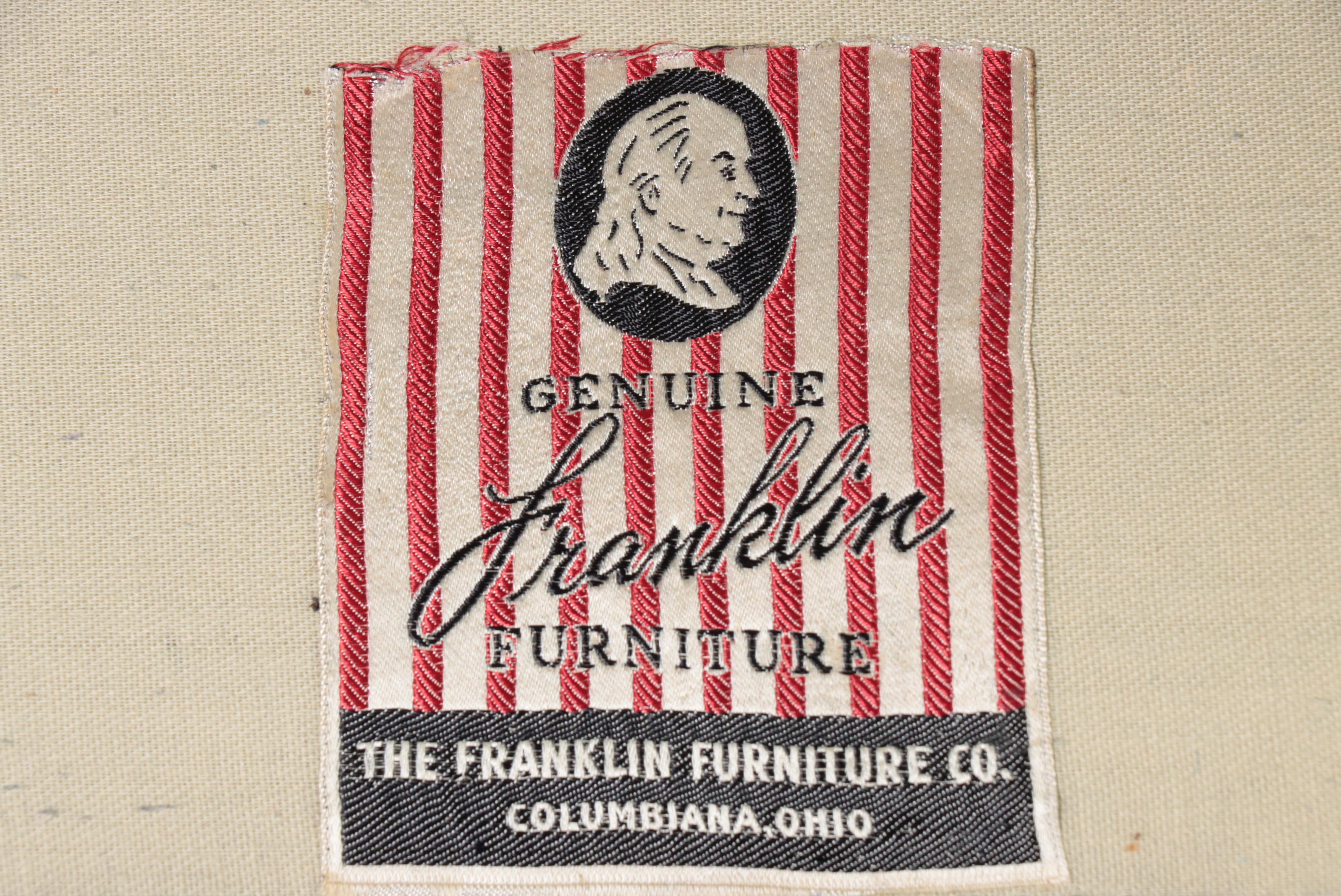 Franklin Furniture Co. Chippendale Style Custom-Upholstered Wingback Armchair