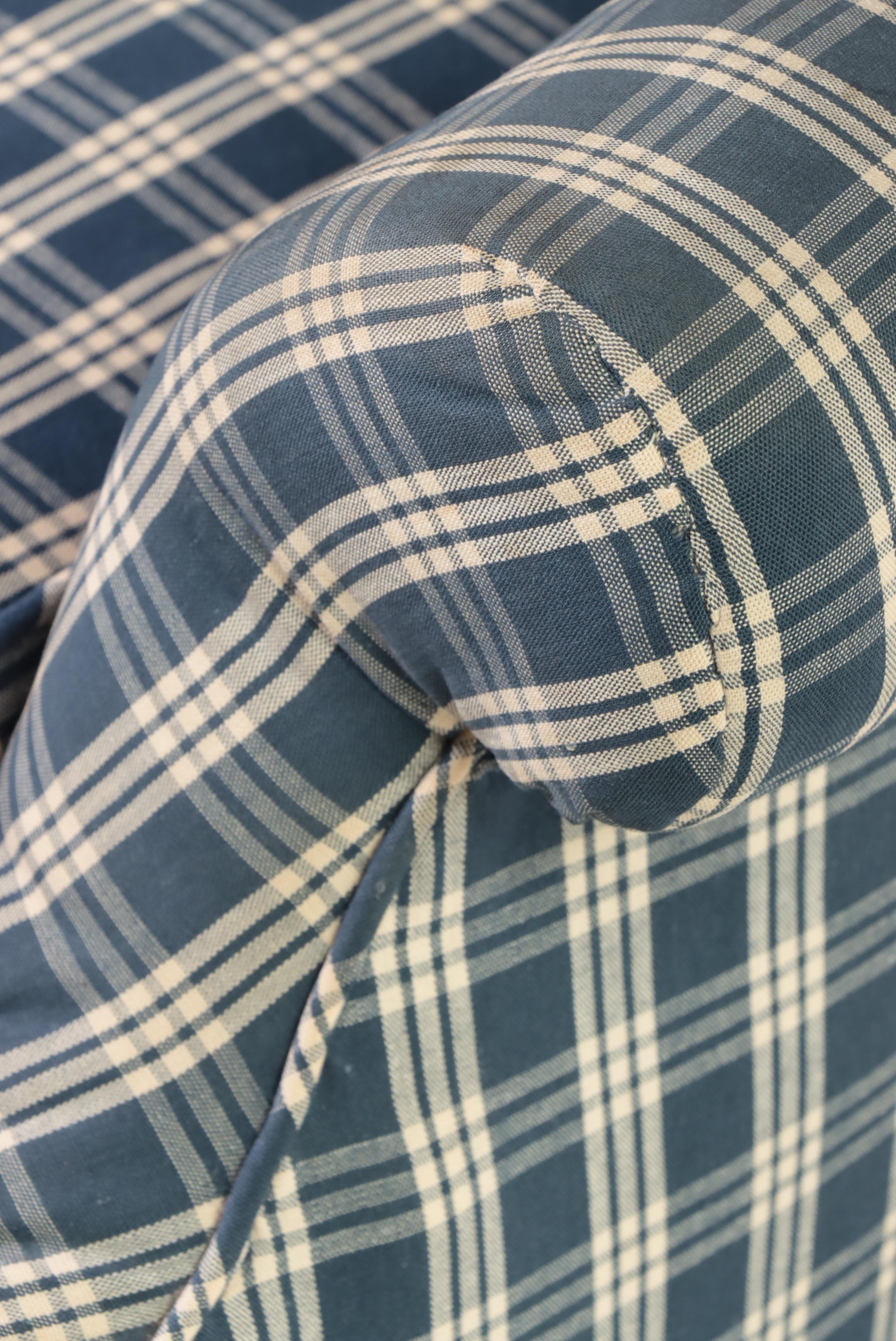 Franklin Furniture Co. Chippendale Style Custom-Upholstered Wingback Armchair