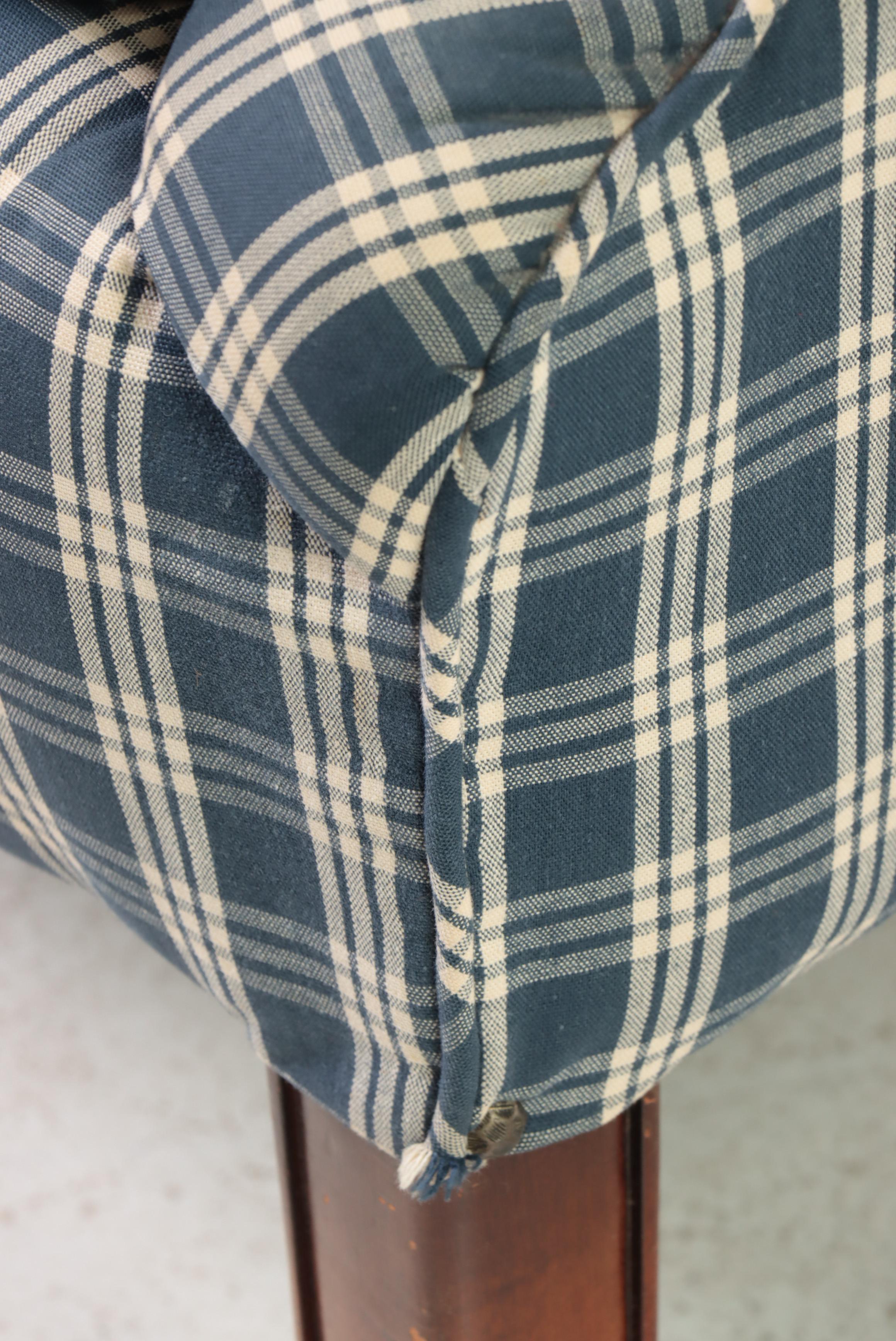 Franklin Furniture Co. Chippendale Style Custom-Upholstered Wingback Armchair