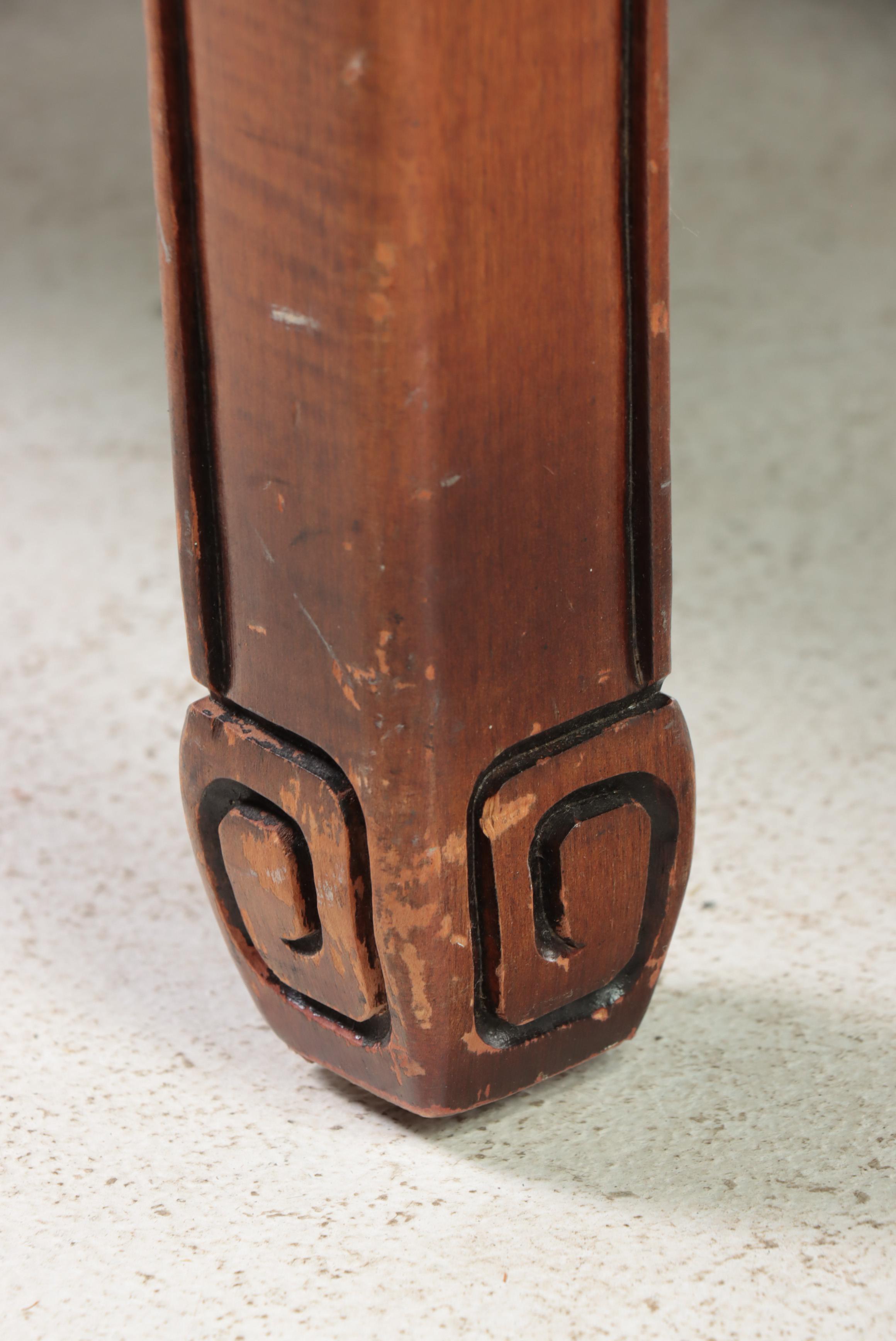 Franklin Furniture Co. Chippendale Style Custom-Upholstered Wingback Armchair