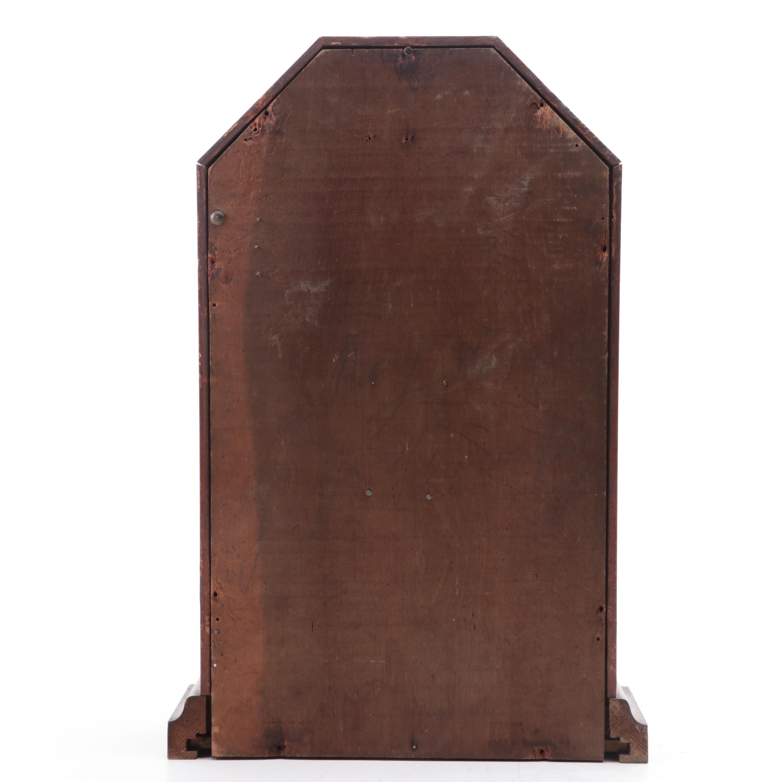 Waterbury Clock Company Wooden Reverse Painted Mantel Clock, Late 19th Century