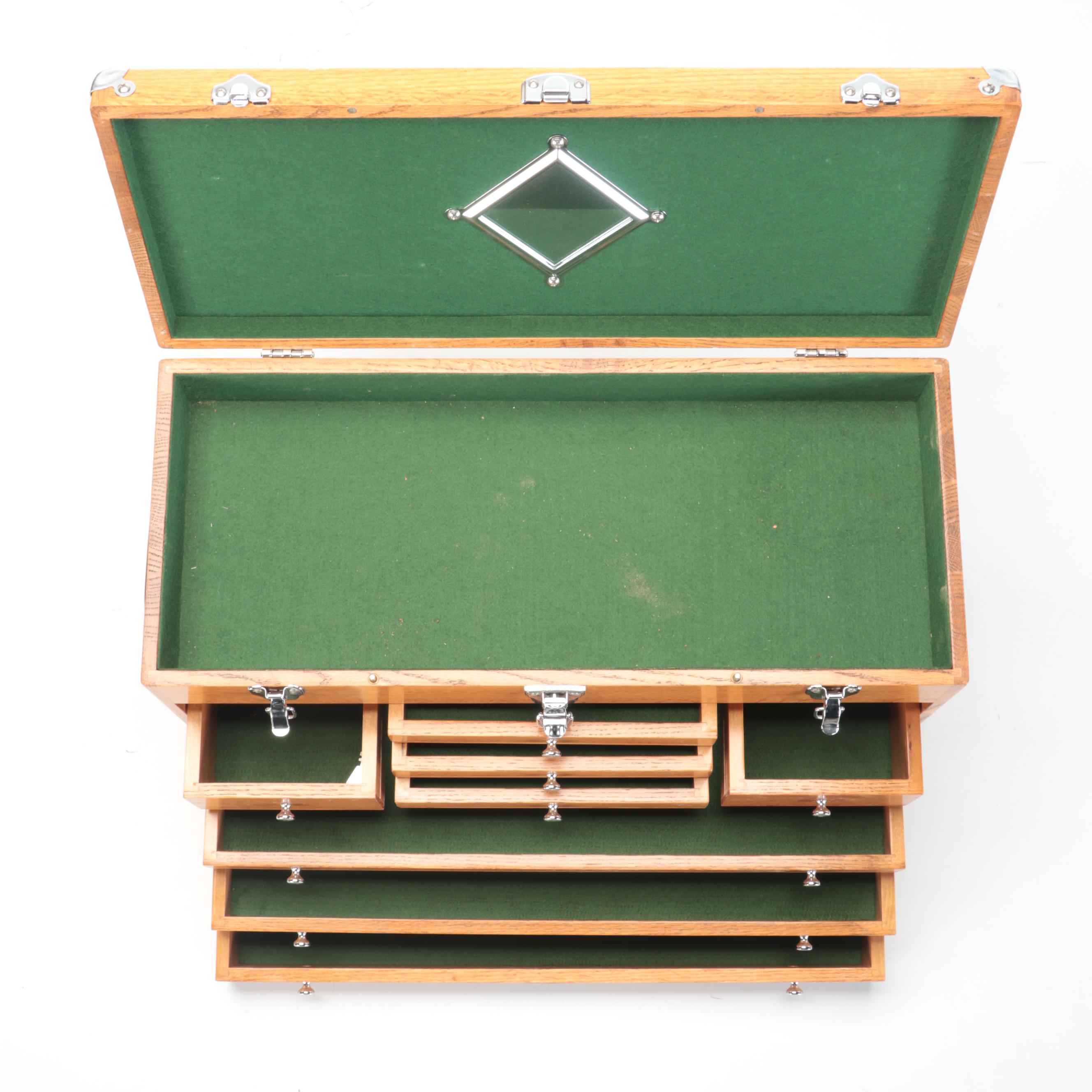 Oak Wood Machinists Tool Chest and Other Tool Box