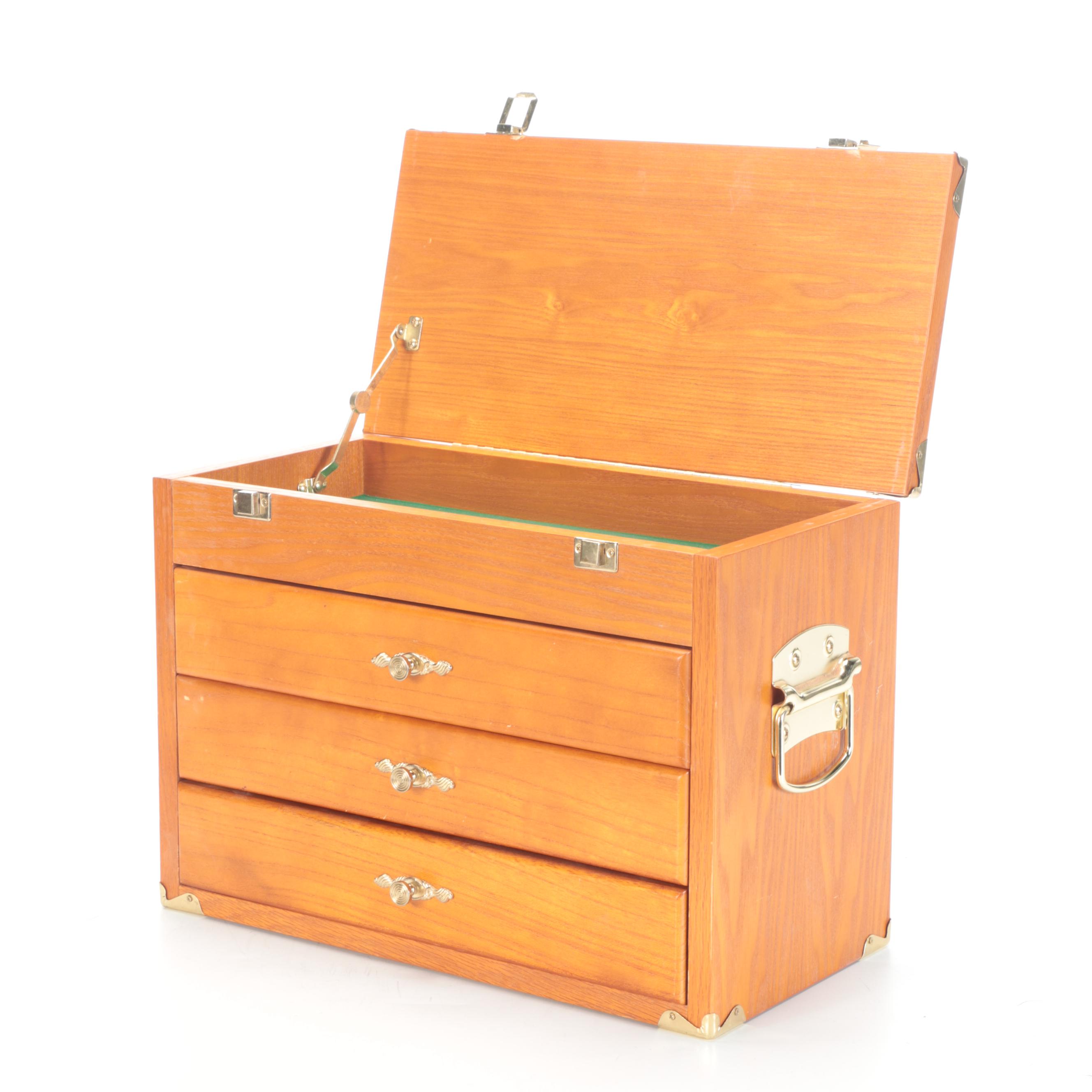 Oak Wood Machinists Tool Chest and Other Tool Box