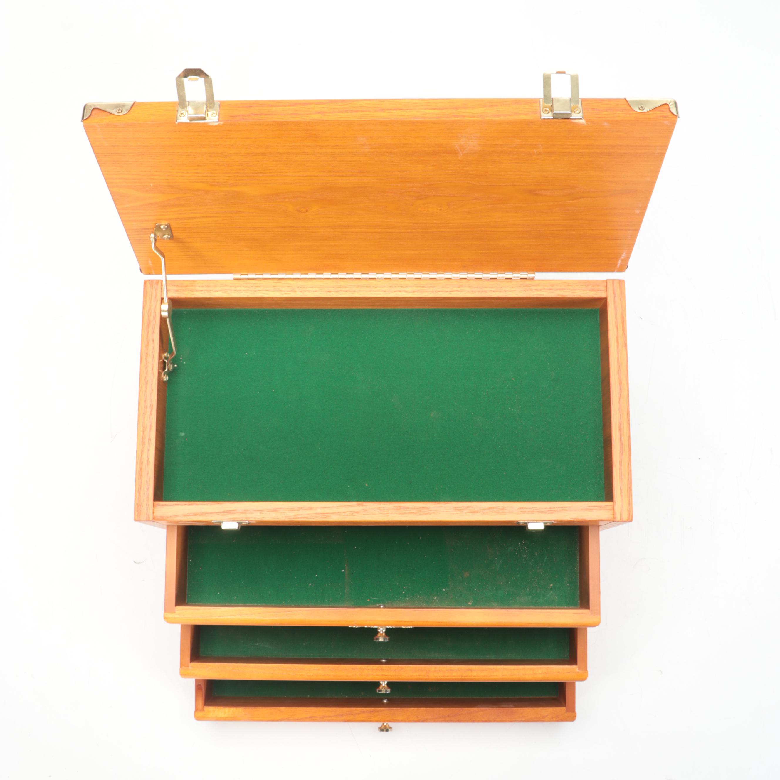 Oak Wood Machinists Tool Chest and Other Tool Box