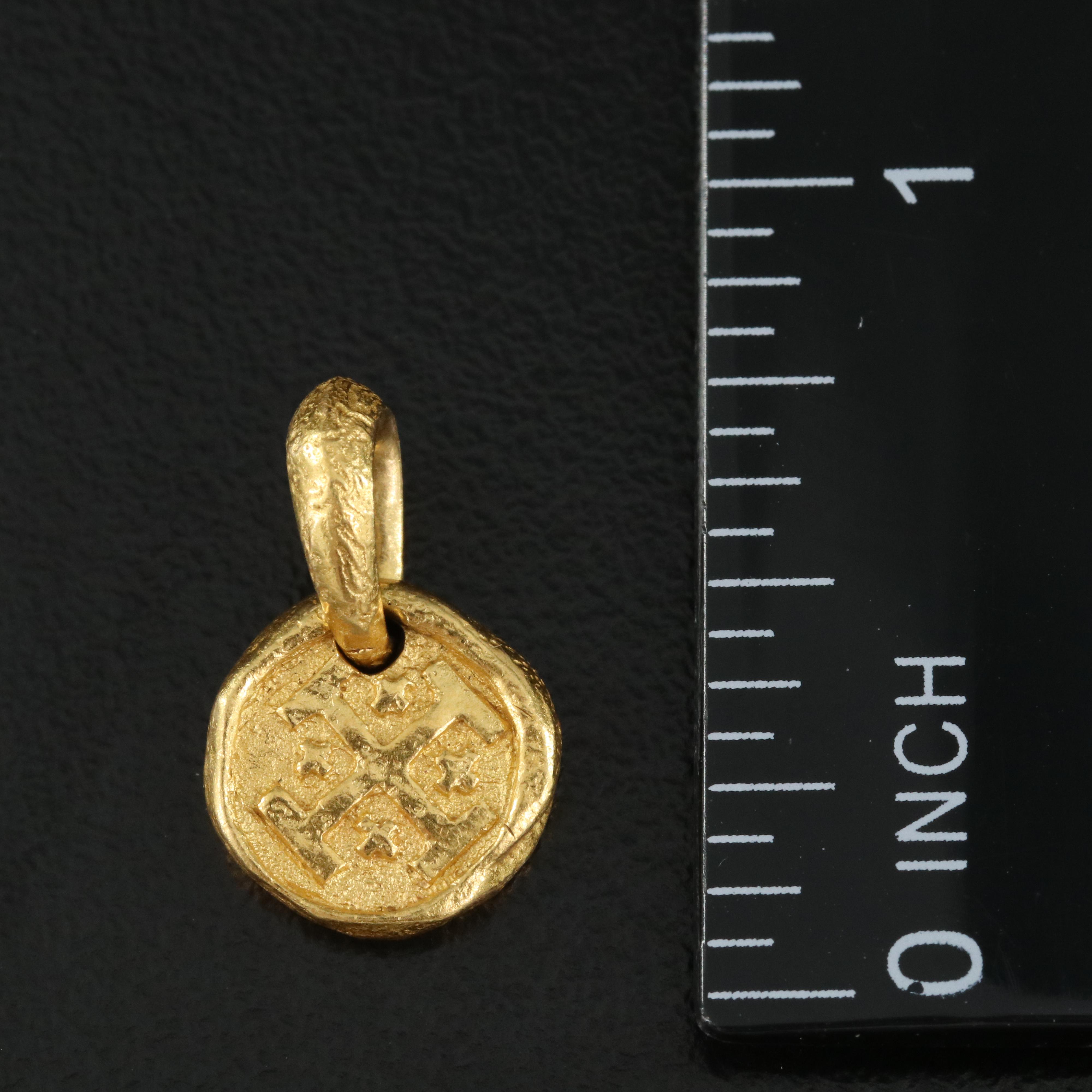 David Yurman "Shipwreck" 22K Coin Amulet Pendant