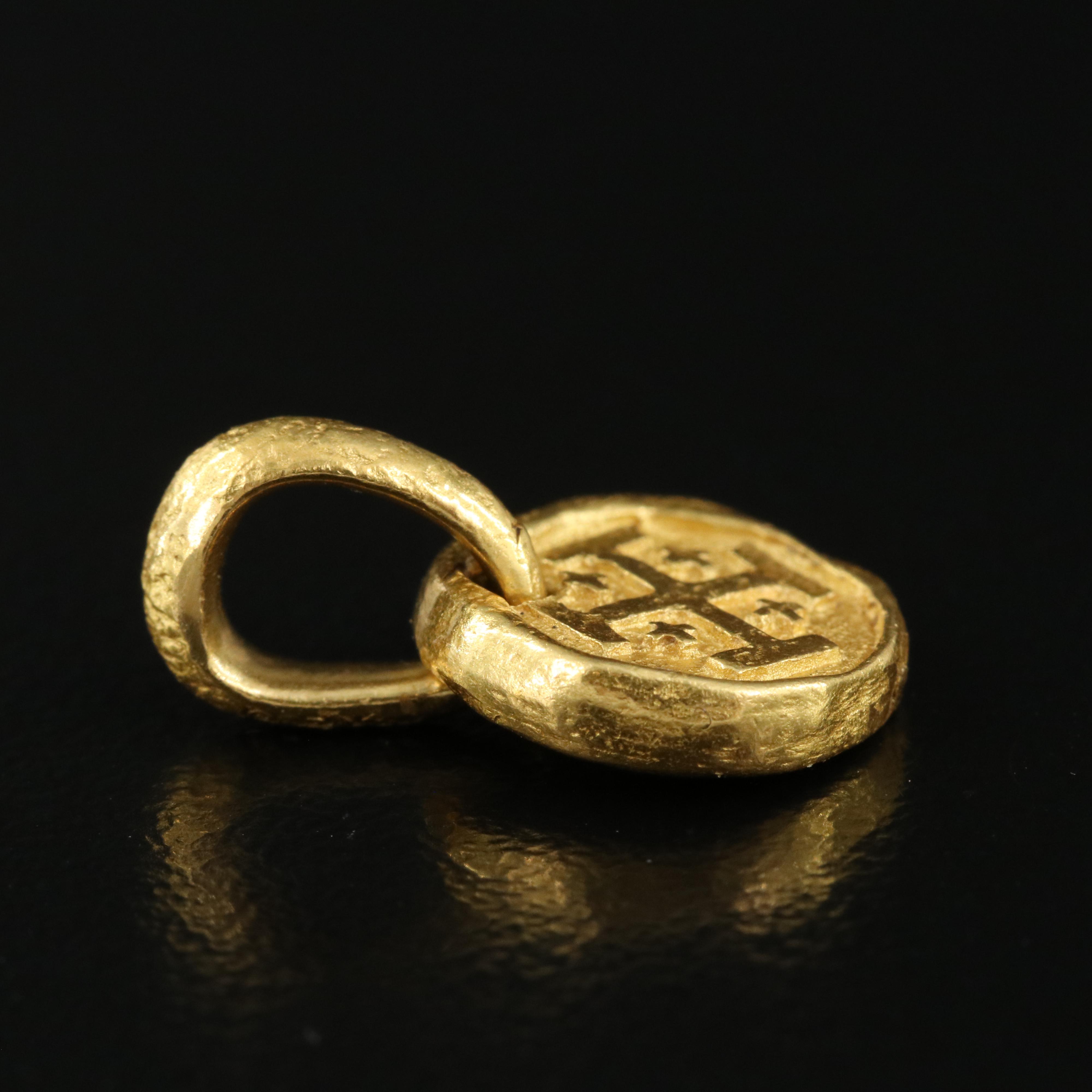 David Yurman "Shipwreck" 22K Coin Amulet Pendant