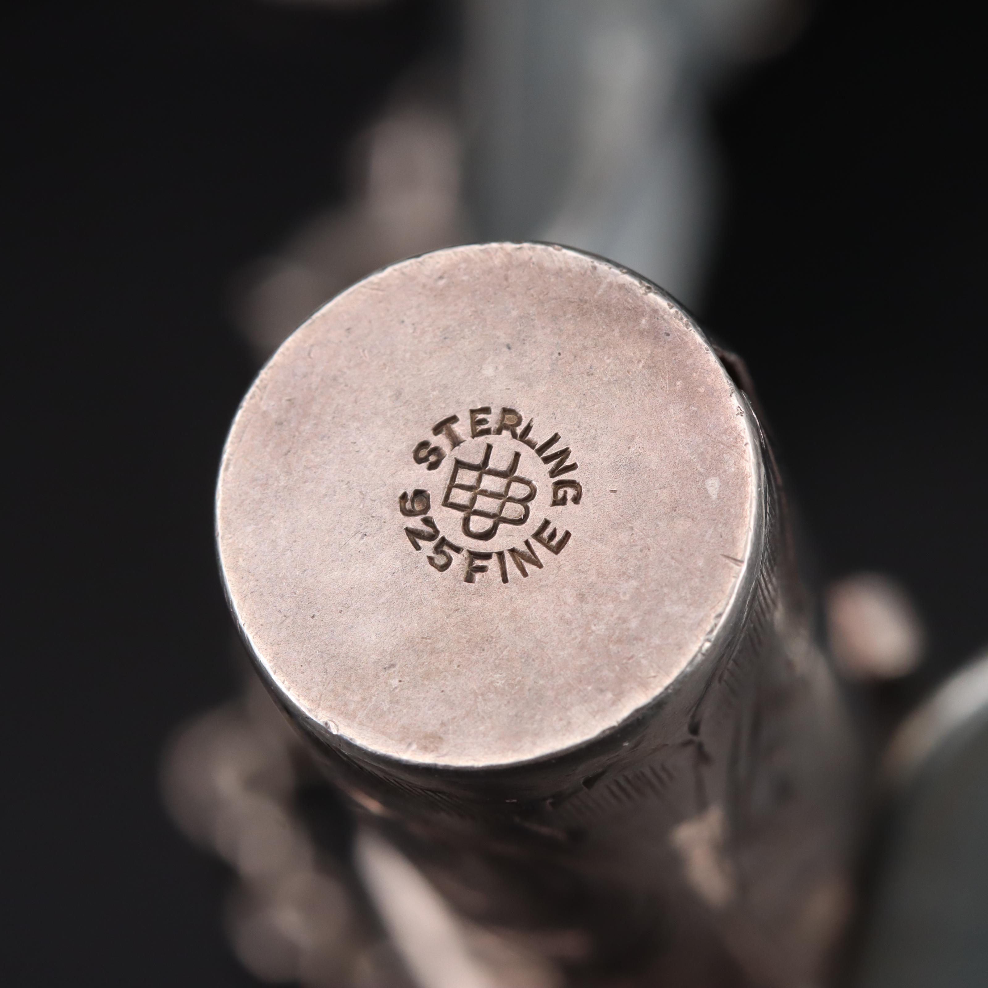 Sterling Silver Chatelaine with 935 Silver Swiss Pocket Watch