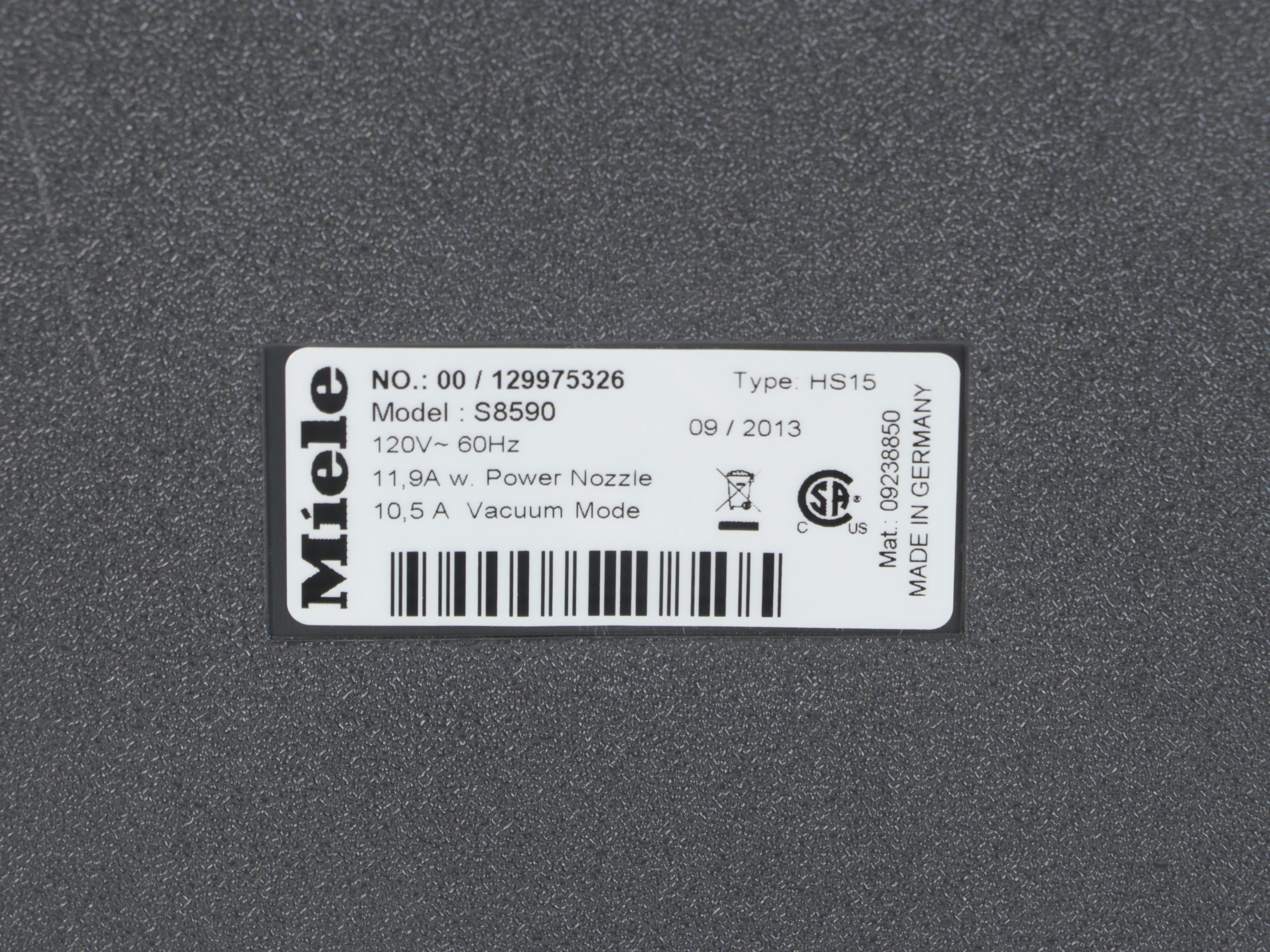 Miele S8590 Marin Canister Vacuum with Attachments