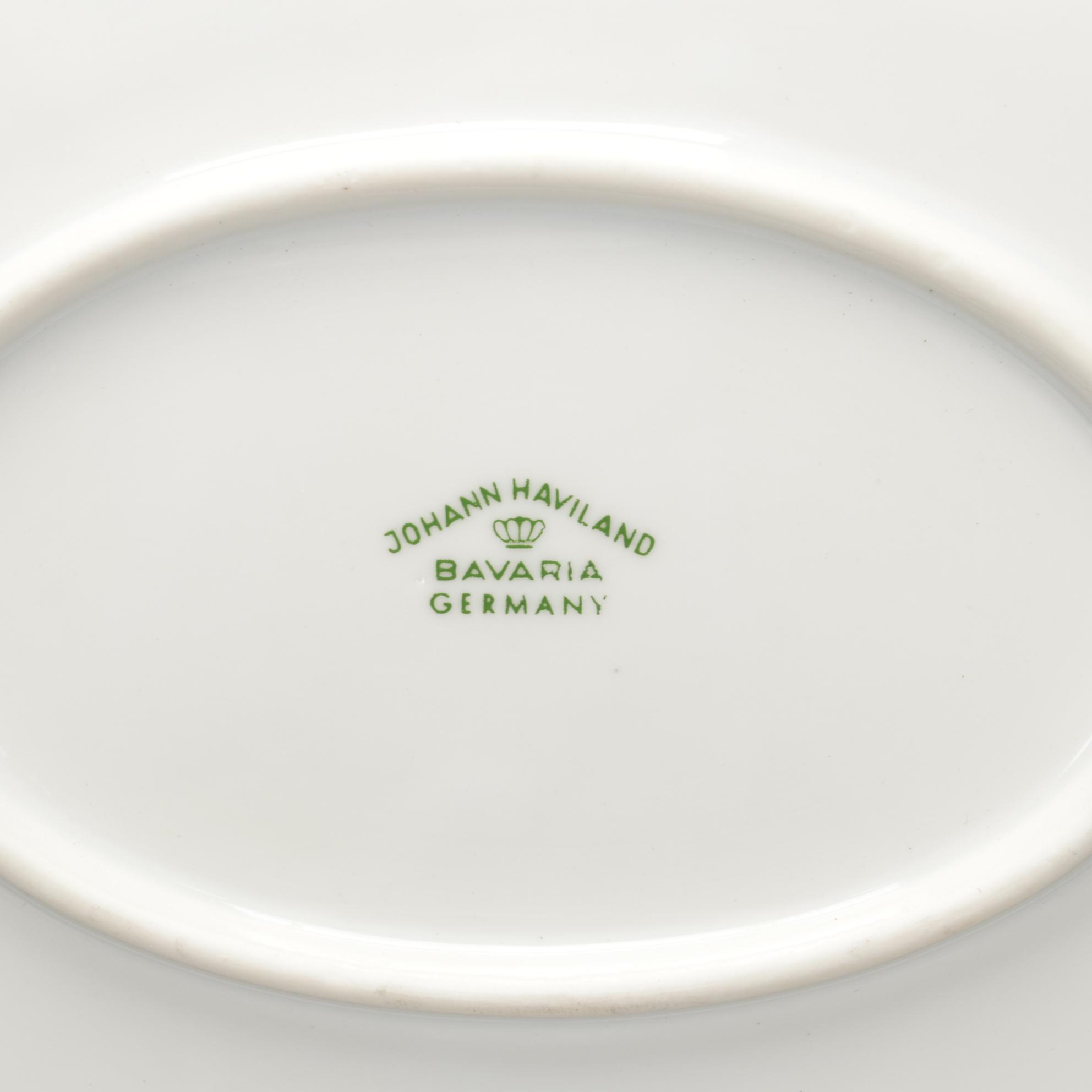 Johann Haviland Bavaria Germany 99-Piece Blue Garland China Set