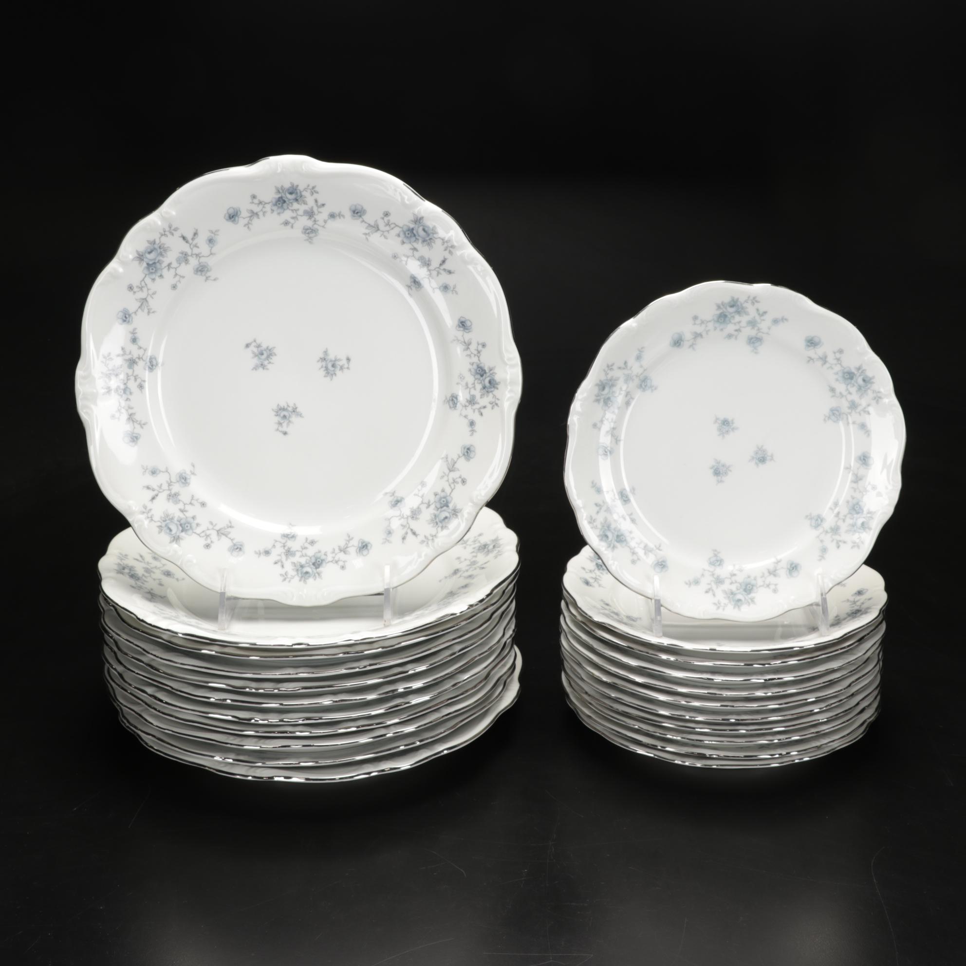 Johann Haviland Bavaria Germany 99-Piece Blue Garland China Set