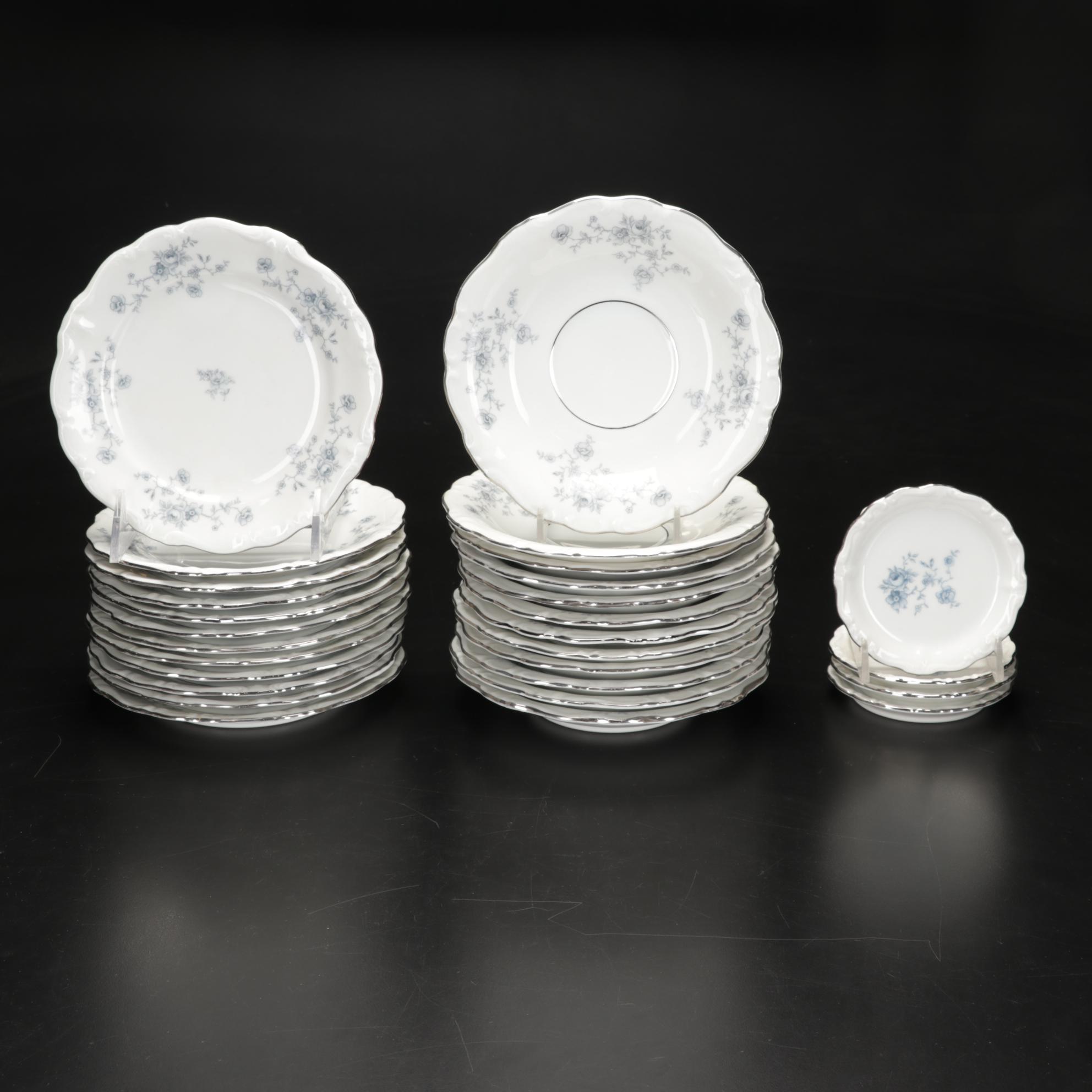 Johann Haviland Bavaria Germany 99-Piece Blue Garland China Set