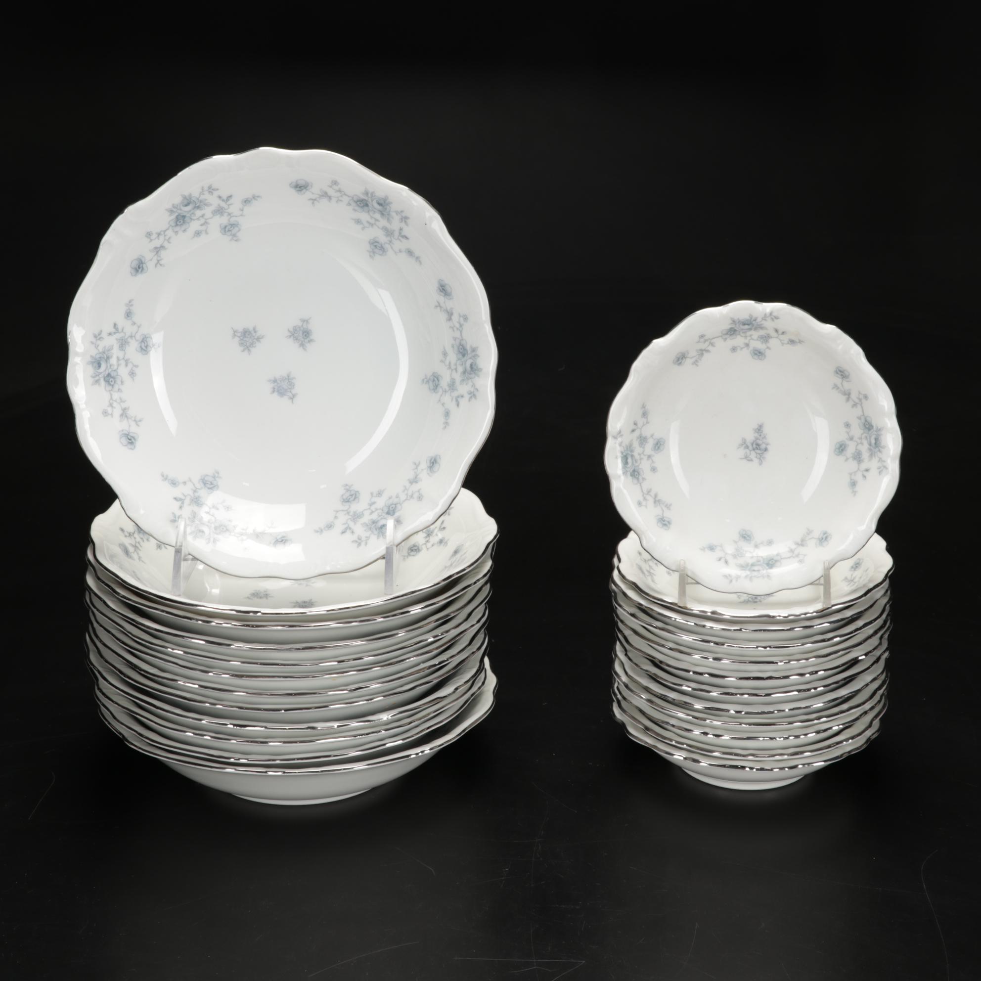 Johann Haviland Bavaria Germany 99-Piece Blue Garland China Set