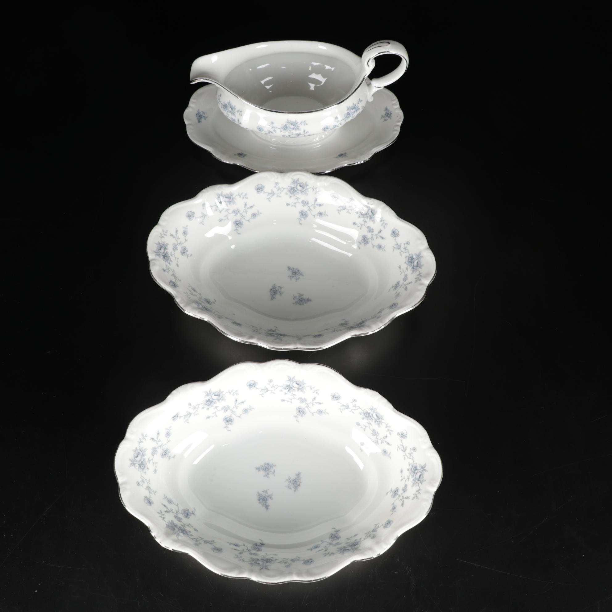 Johann Haviland Bavaria Germany 99-Piece Blue Garland China Set