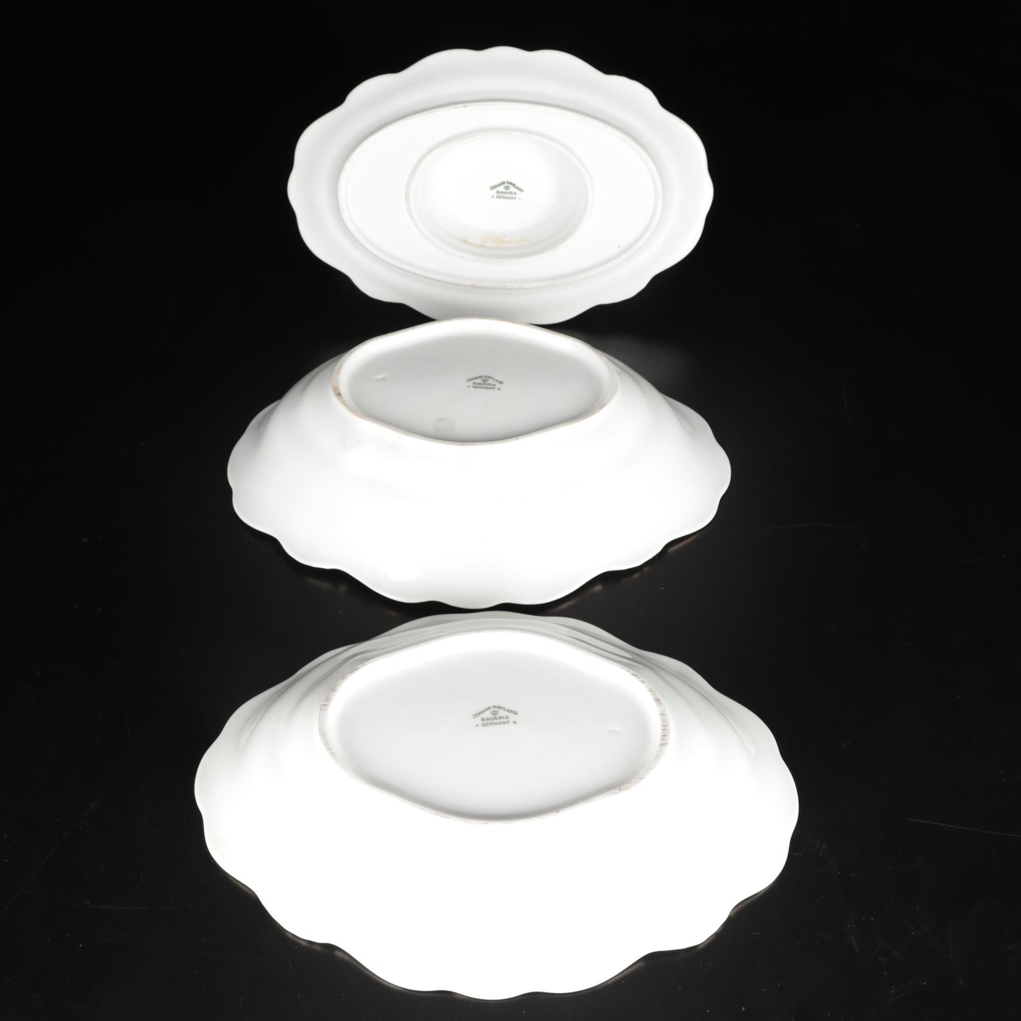 Johann Haviland Bavaria Germany 99-Piece Blue Garland China Set