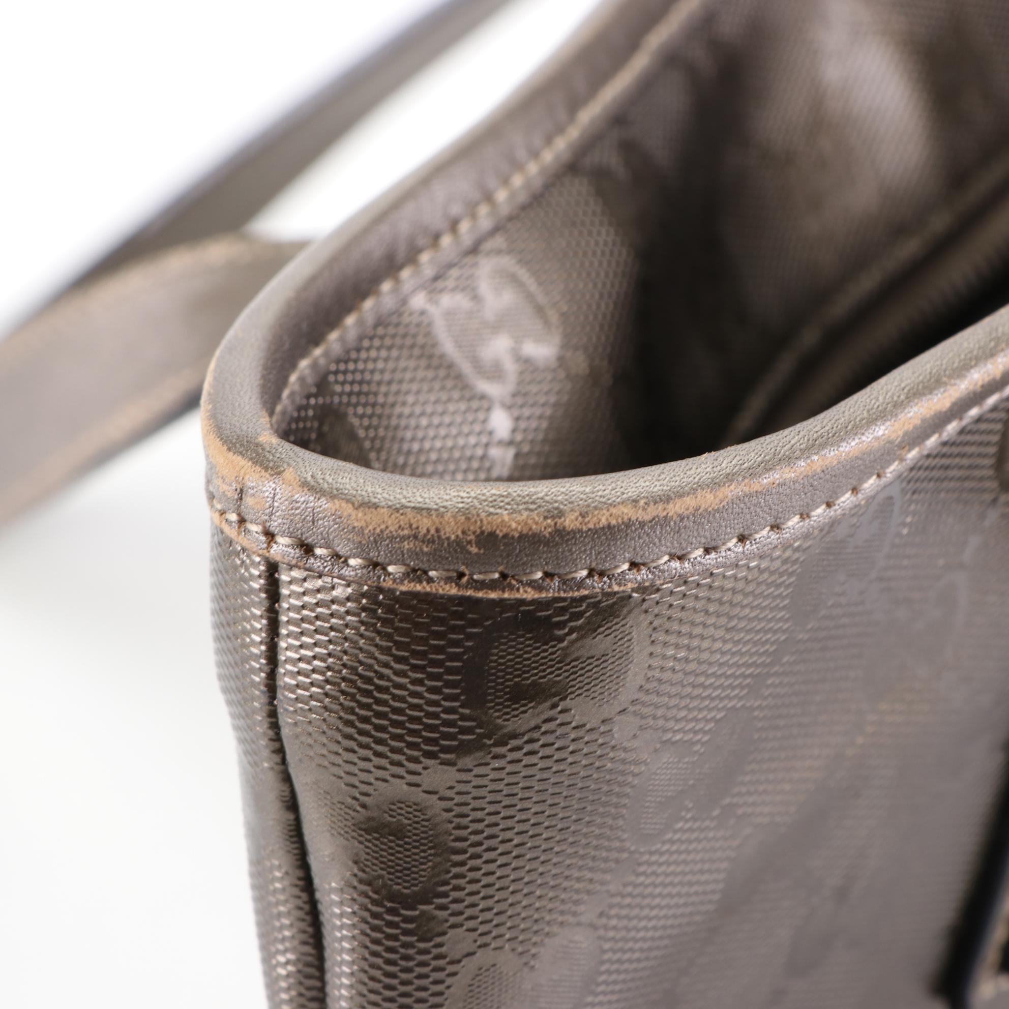 Gucci Joy Tote in GG Imprimé with Metallic Leather