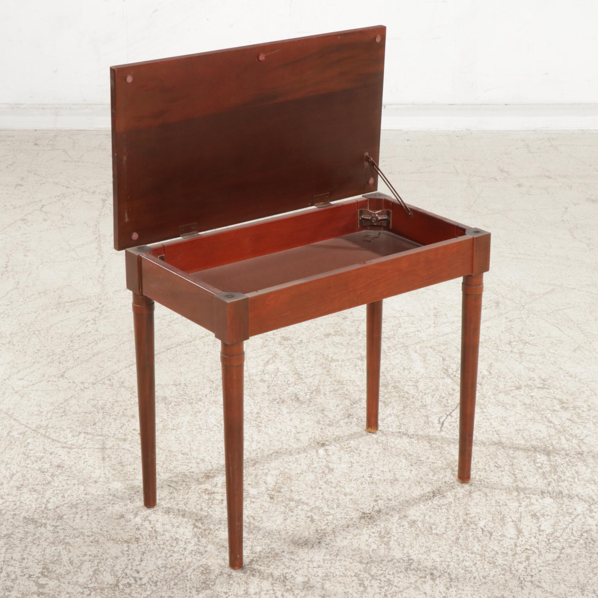 Wooden Hinged-Top Bench