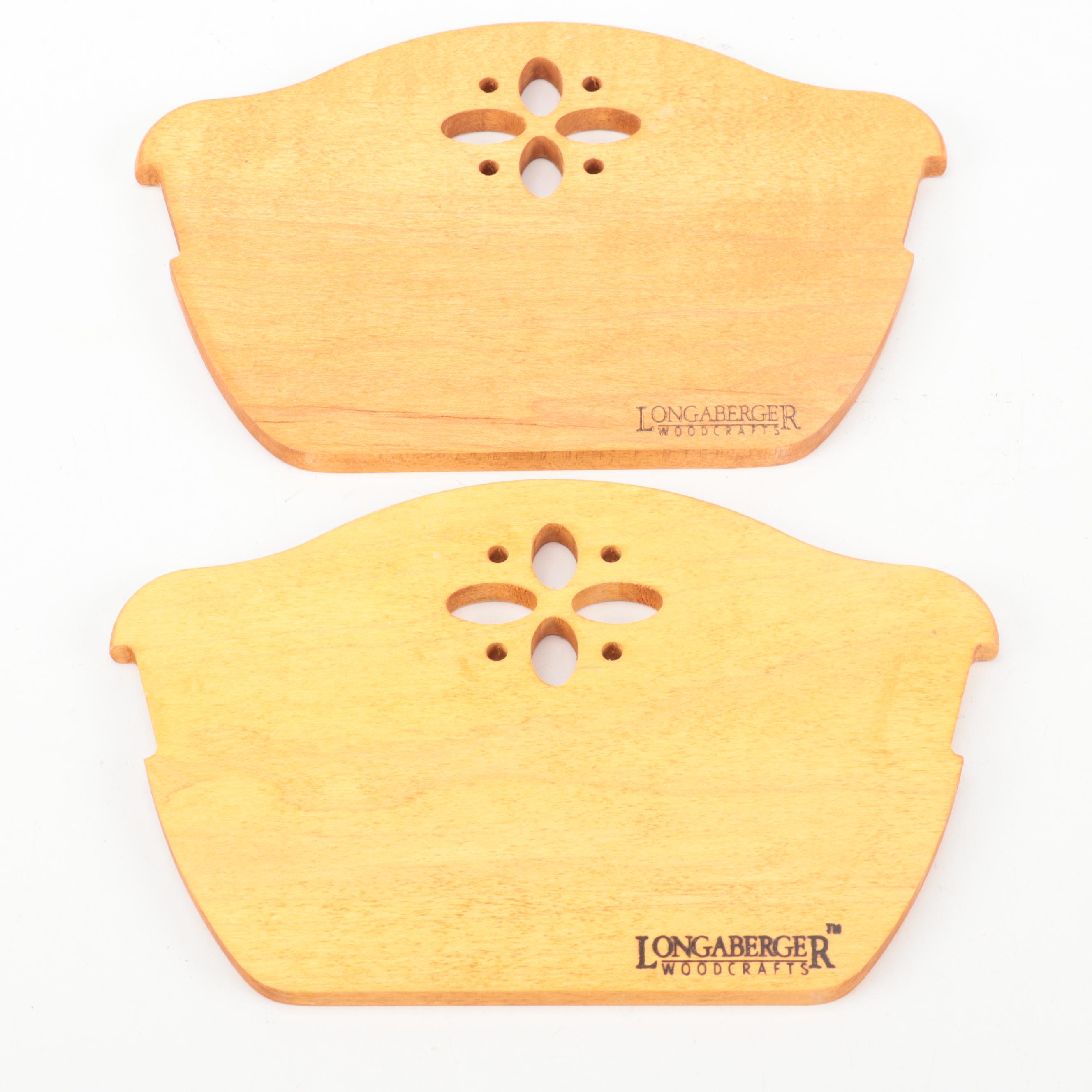 Signed Longaberger Purse Basket with Picnic and Other Baskets, Late 20th Century