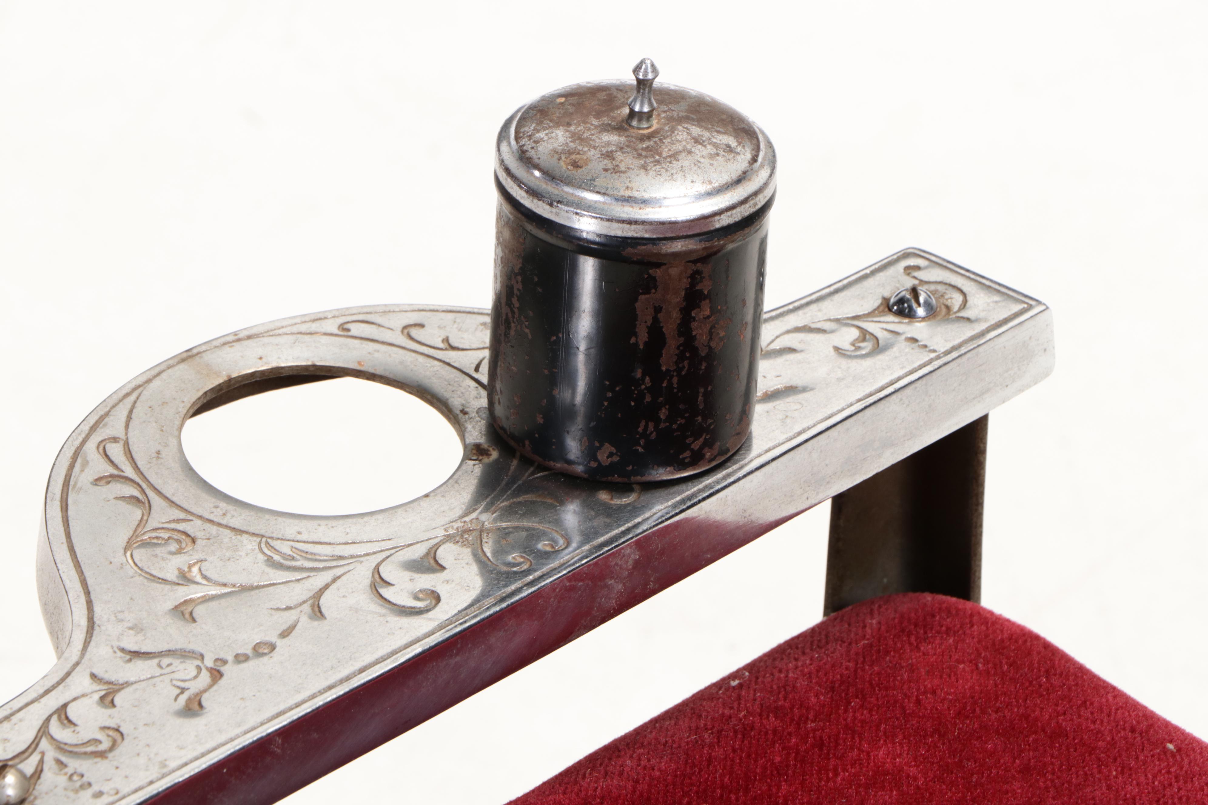 Art Deco Chromed Metal Smoking Bench