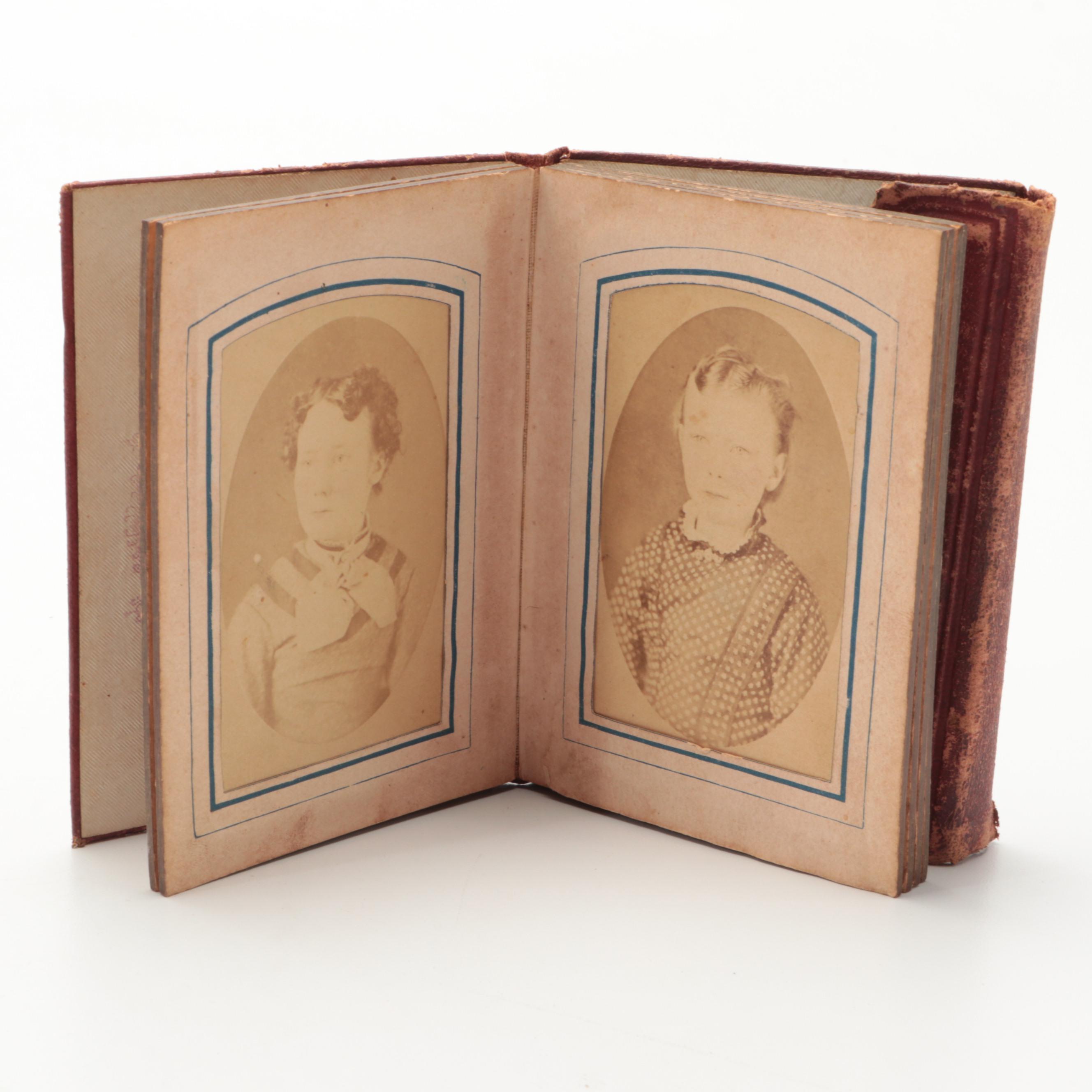 Antique Family Album of Albumen Prints, Watercolor Paint Set, and More