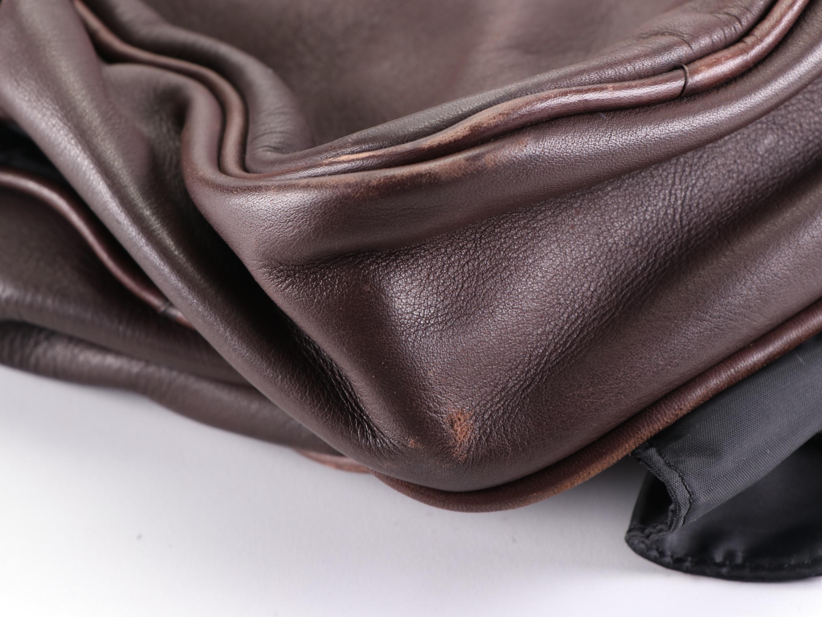 Avenues America Brown Leather Garment Bag with Crossbody Strap