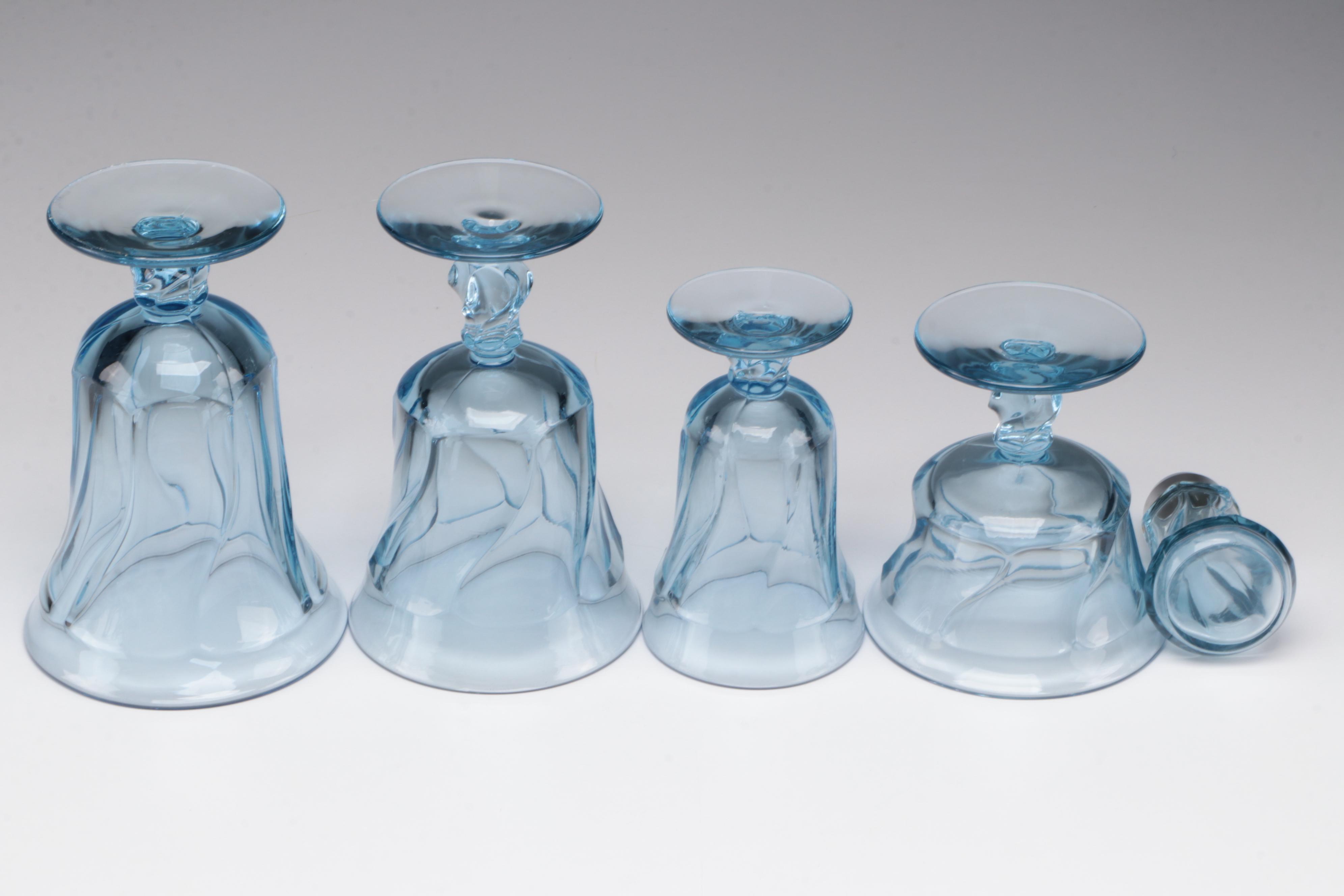 Fostoria "Jamestown Blue" Stemware and Shakers, 1958-1982