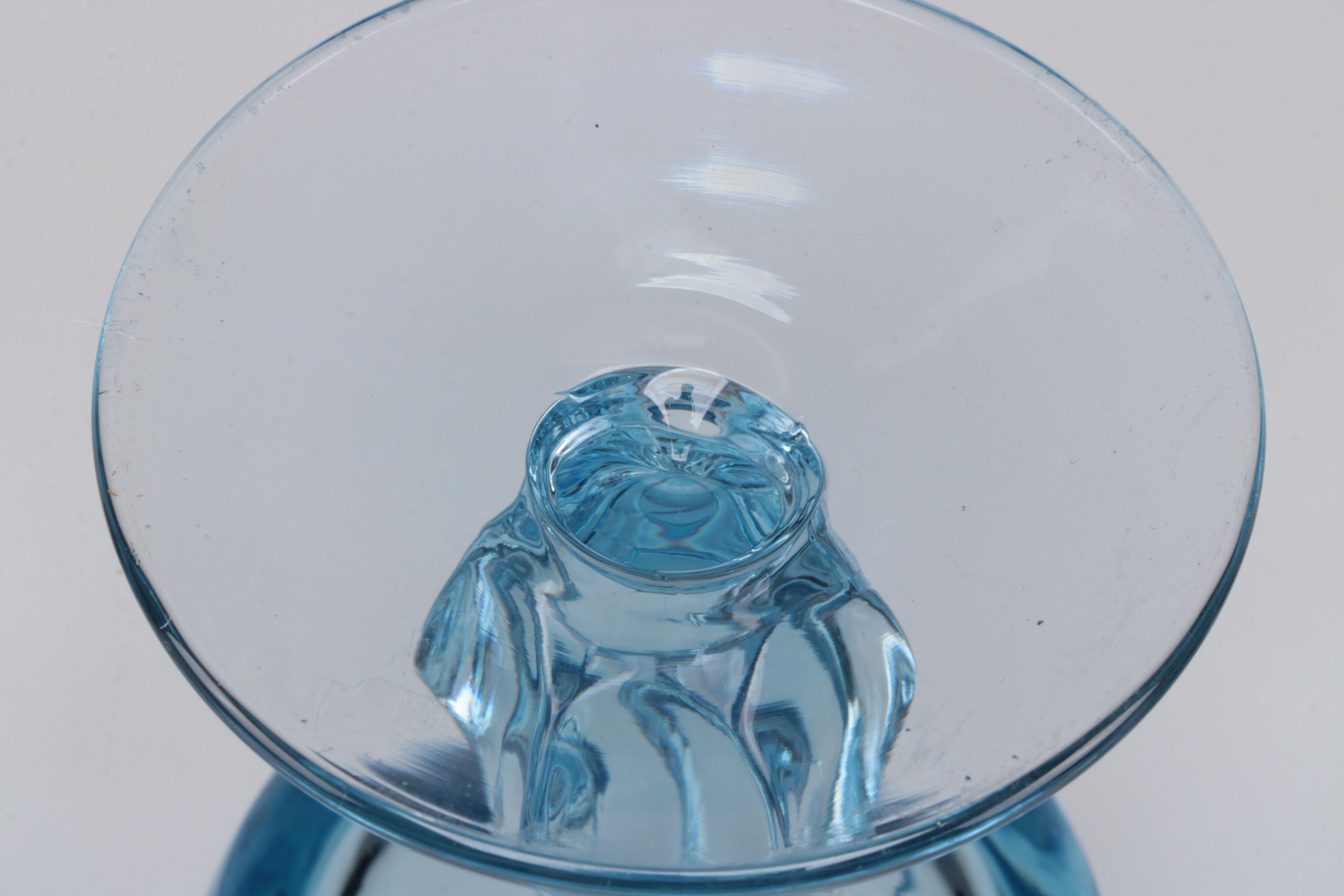 Fostoria "Jamestown Blue" Stemware and Shakers, 1958-1982