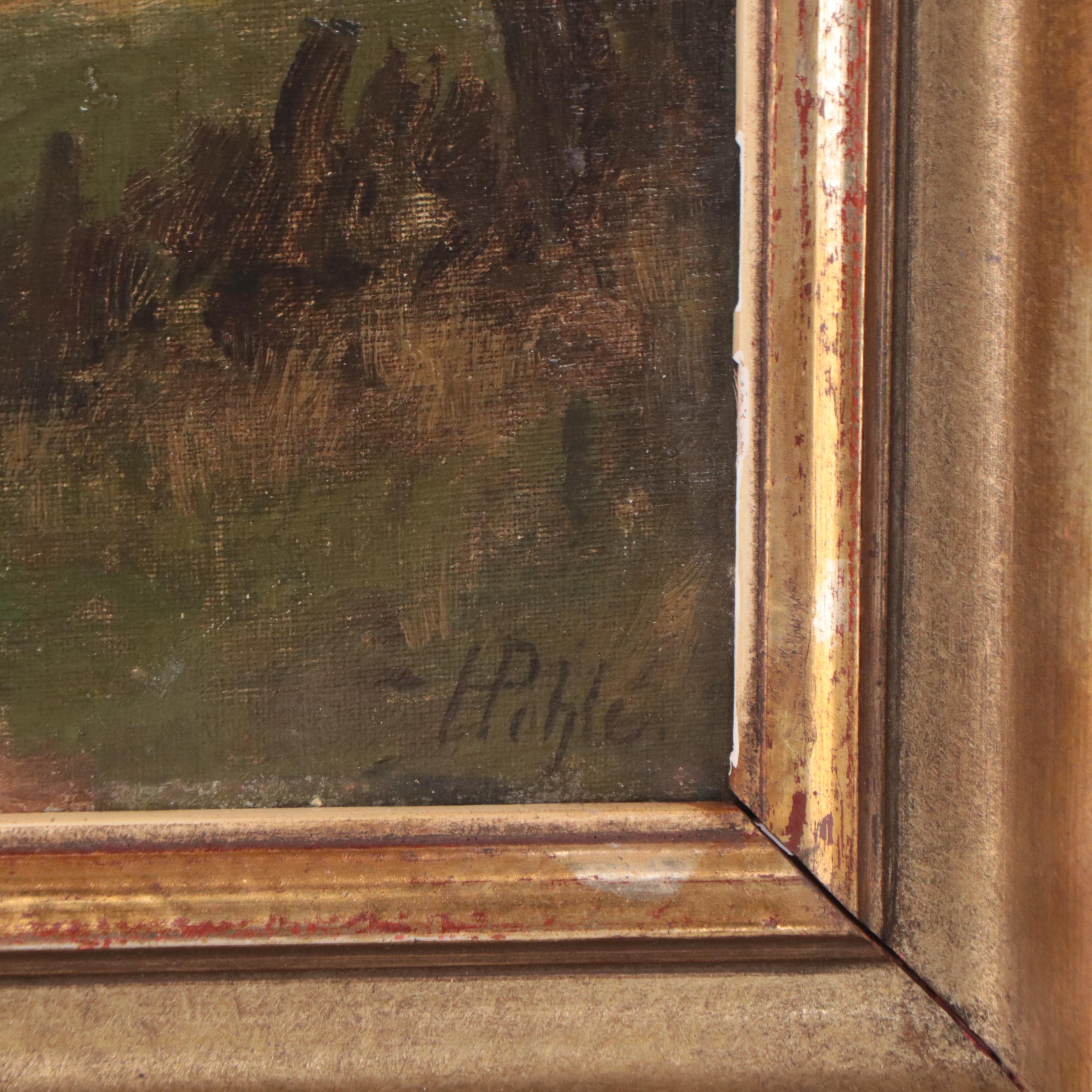 Hermann Pohle Oil Painting of a European School Forest Landscape