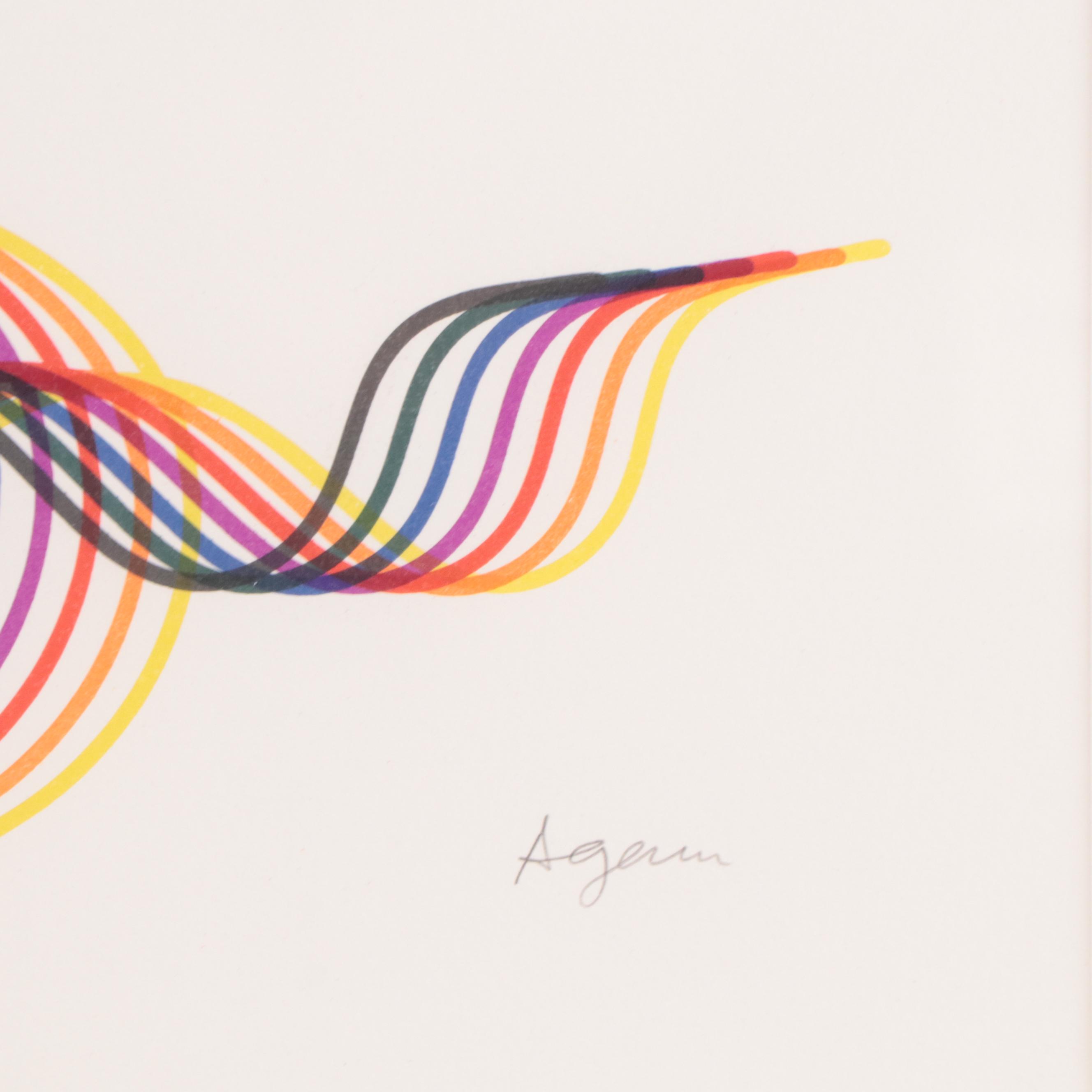 Yaacov Agam Lithograph "Lines and Forms III," 1984