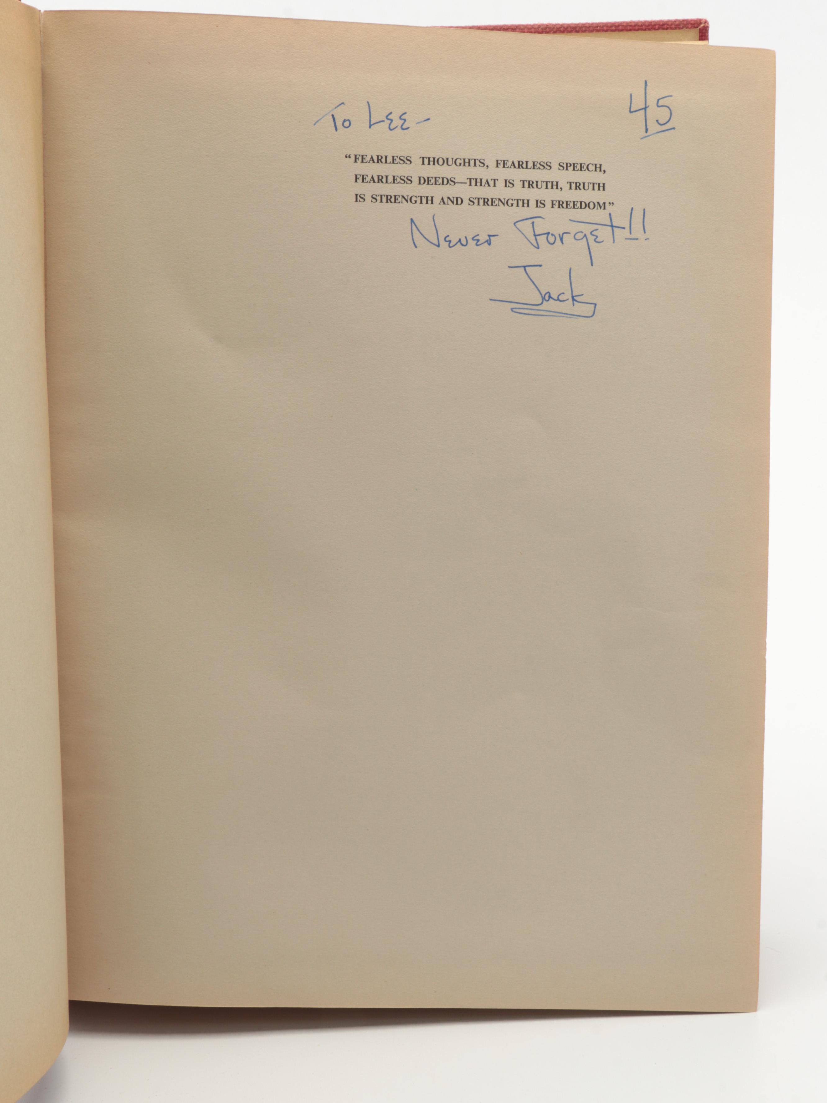Signed First Edition "Jack Bilbo: An Autobiography" by Jack Bilbo and More Books