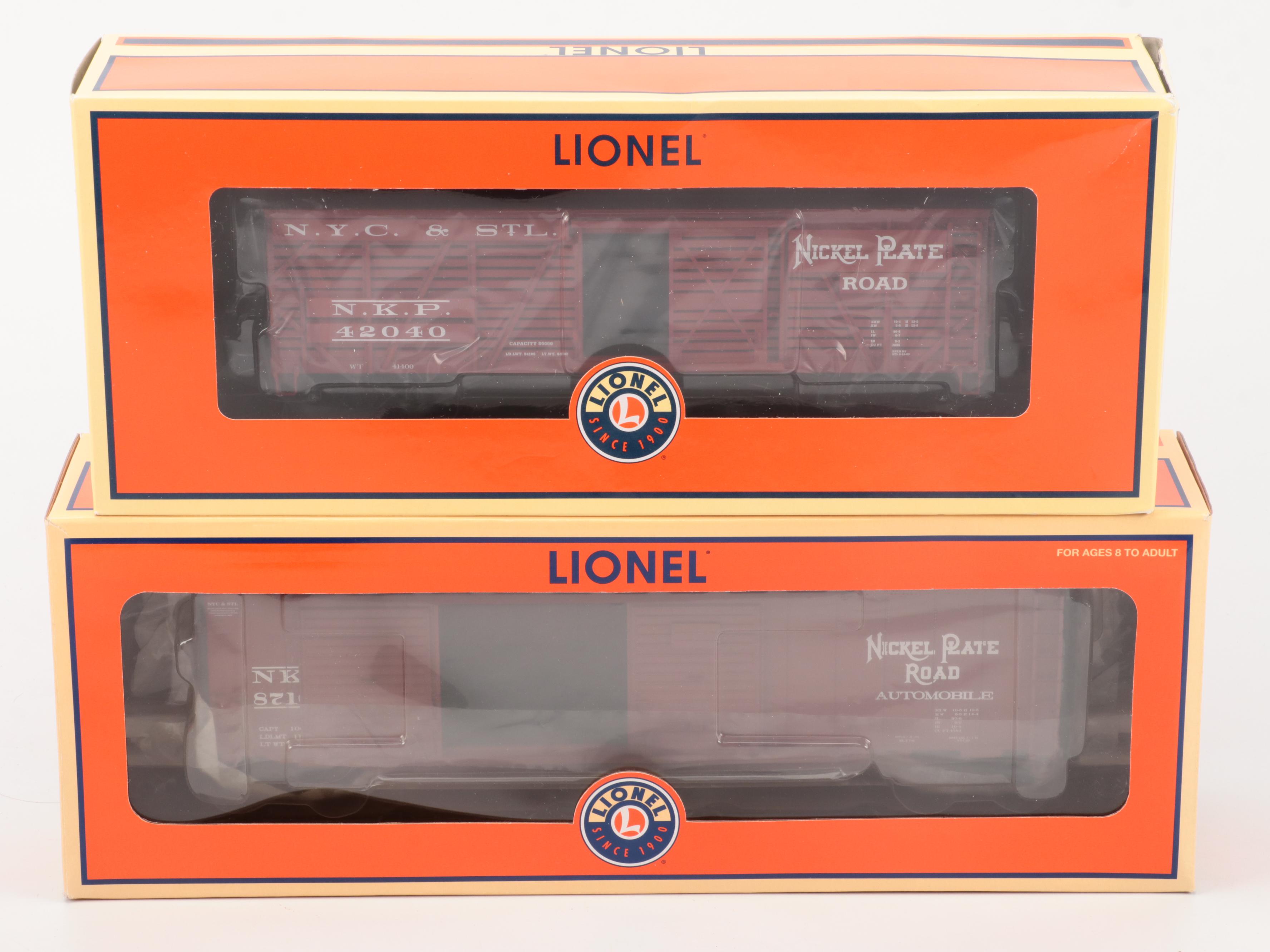 Lionel Nickel Plate Road Boxcars, Reefers, Caboose with Corgi Model Truck